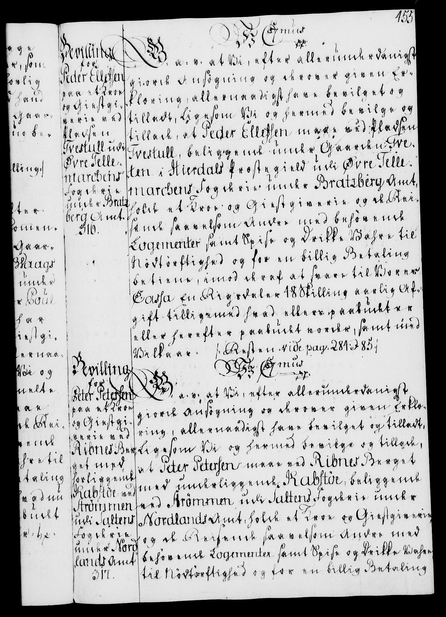 Rentekammeret, Kammerkanselliet, RA/EA-3111/G/Gg/Gga/L0008: Norsk ekspedisjonsprotokoll med register (merket RK 53.8), 1768-1771, s. 455