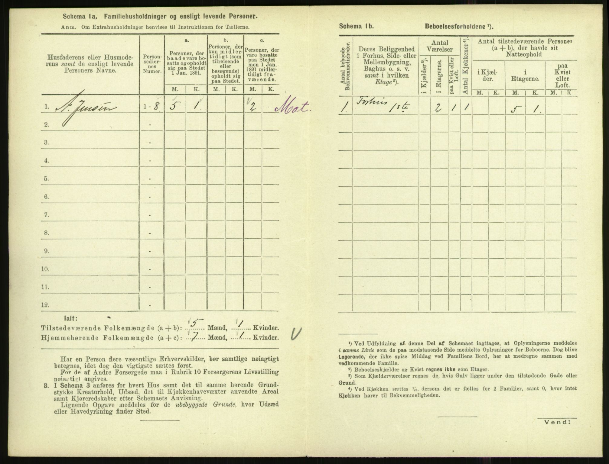 RA, Folketelling 1891 for 1002 Mandal ladested, 1891, s. 1196