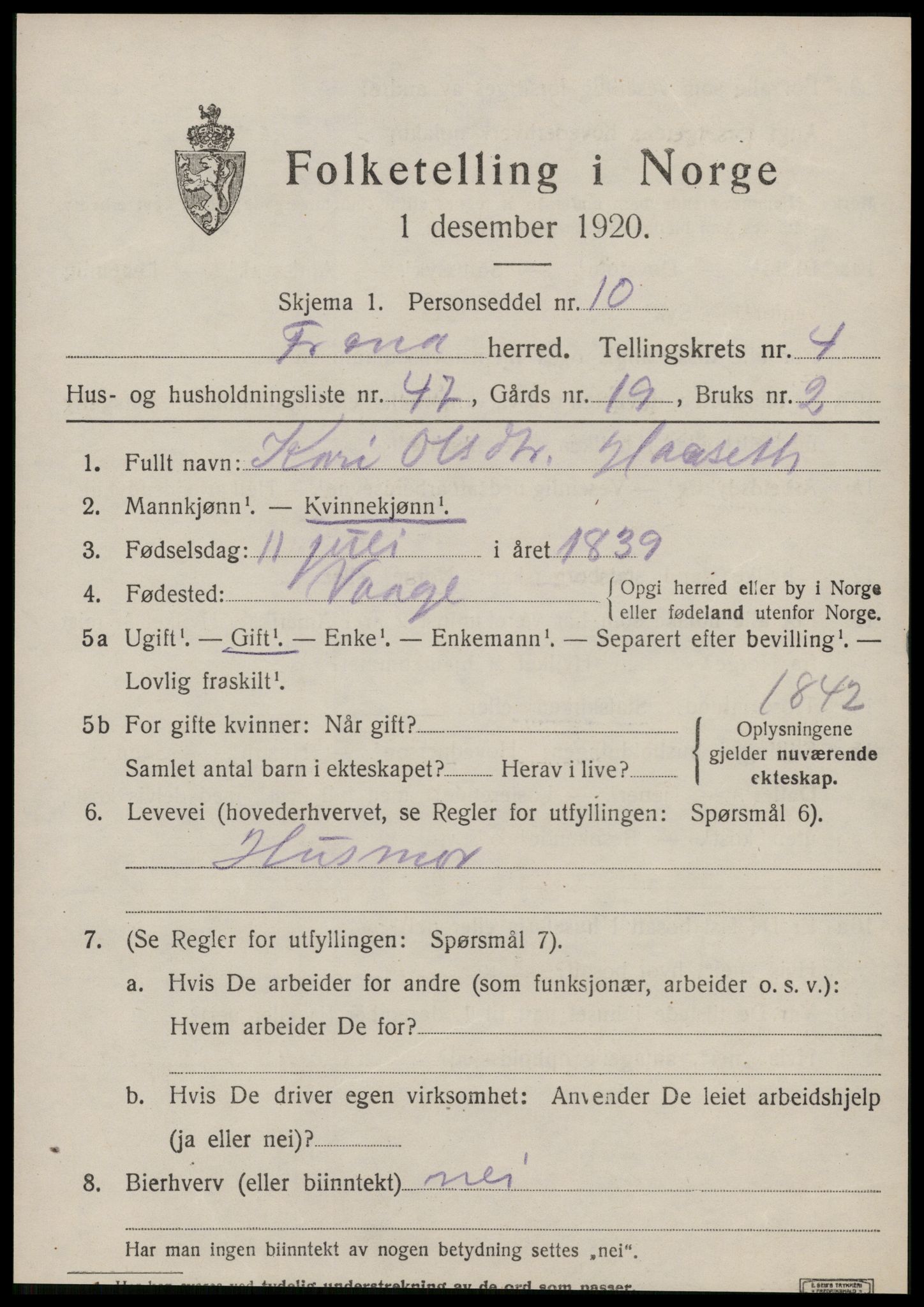 SAT, Folketelling 1920 for 1548 Fræna herred, 1920, s. 3425