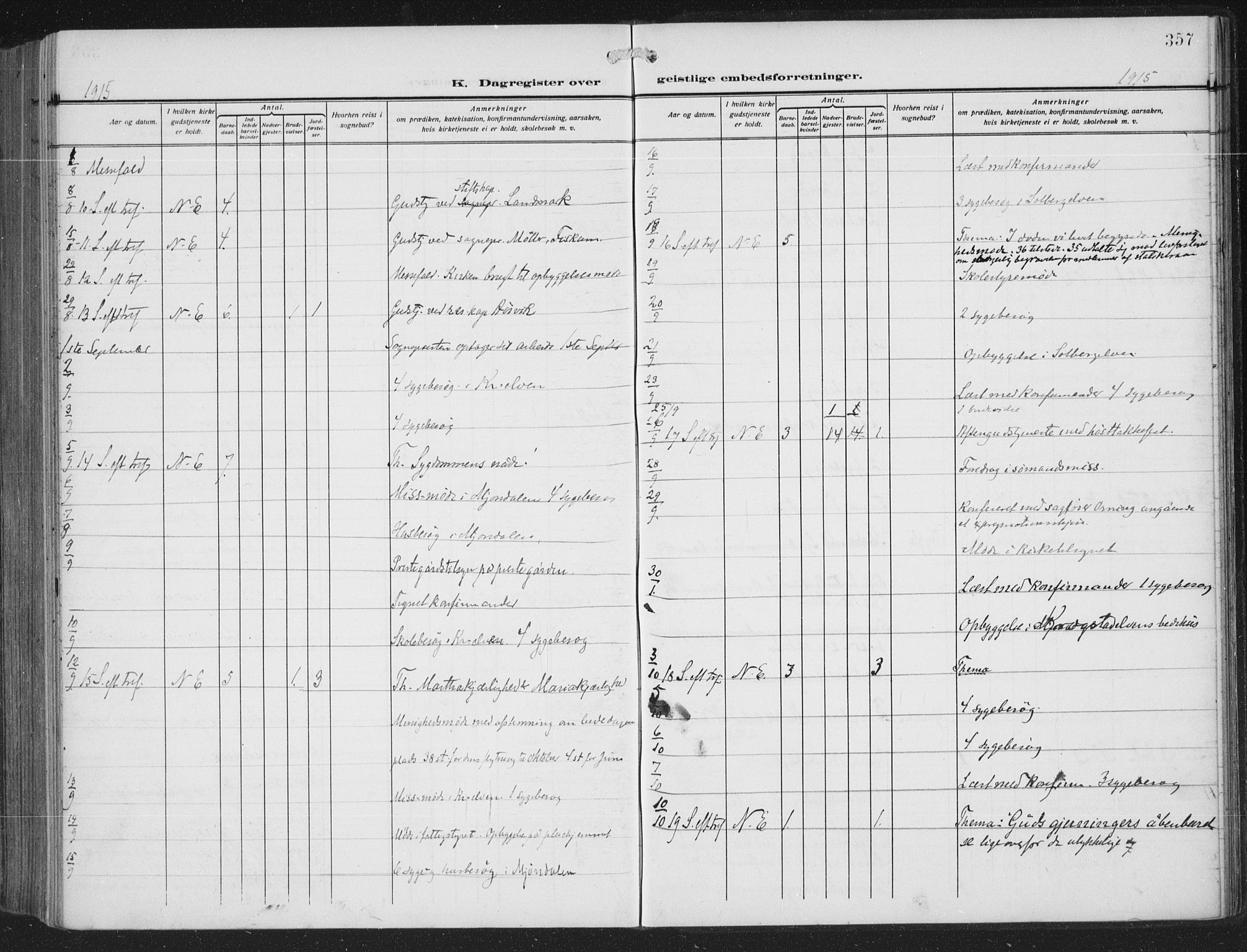Nedre Eiker kirkebøker, AV/SAKO-A-612/F/Fa/L0007: Ministerialbok nr. 7, 1912-1918, s. 357