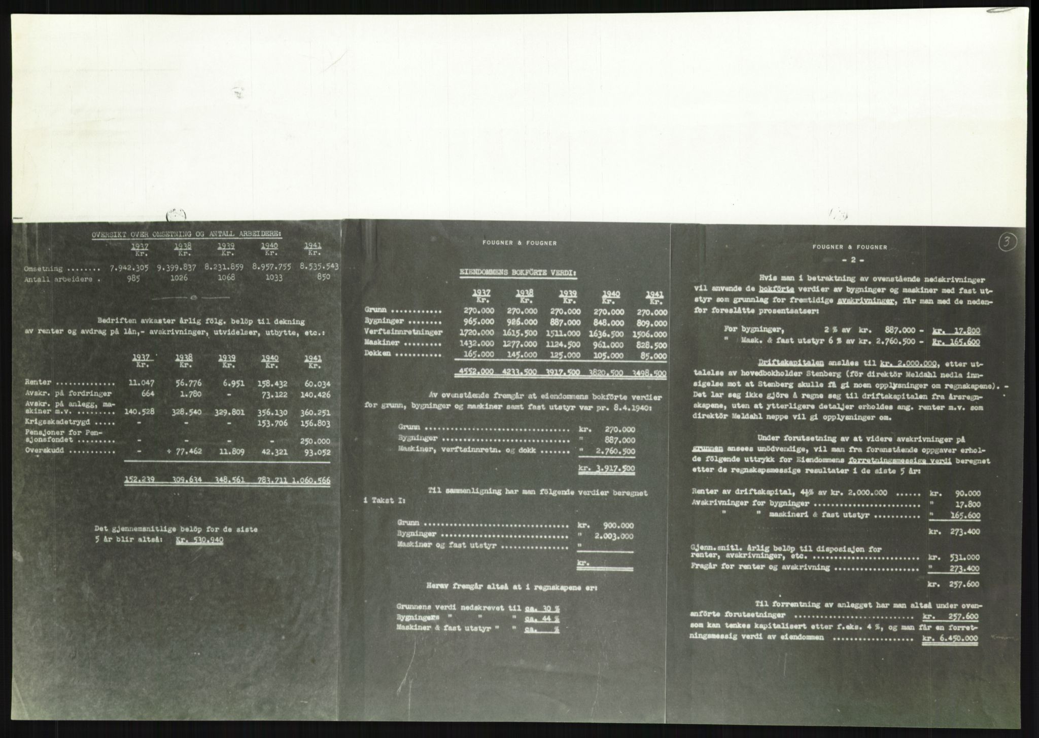 Fredrikstad mekaniske verksted, AV/RA-PA-1807/Q/L0001: Bygninger, Finansiering, Takst, Nyanlegg, 1935-1954, s. 261