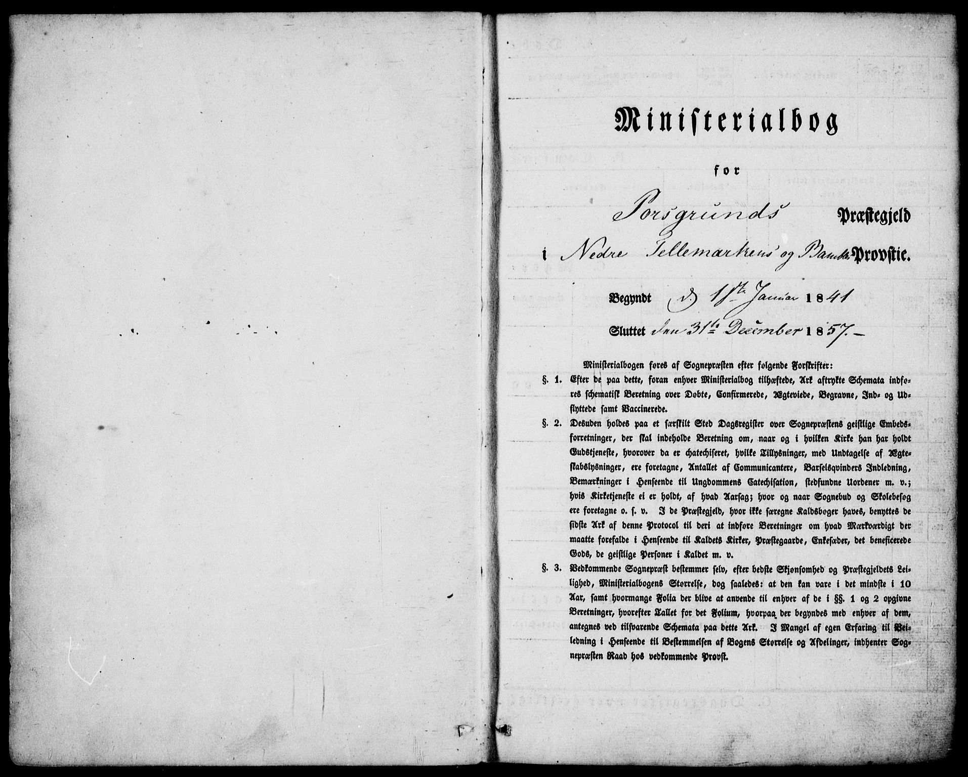 Porsgrunn kirkebøker , AV/SAKO-A-104/F/Fa/L0006: Ministerialbok nr. 6, 1841-1857