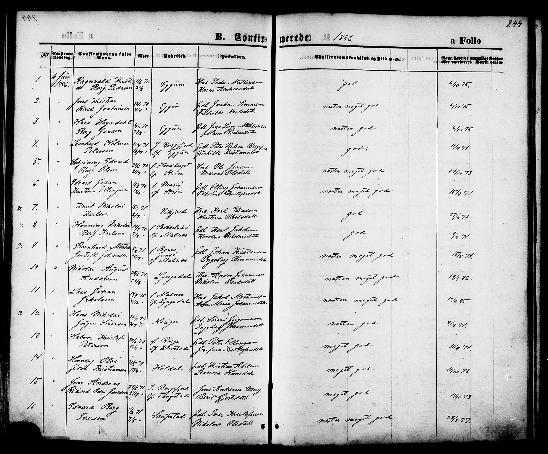 Ministerialprotokoller, klokkerbøker og fødselsregistre - Nordland, SAT/A-1459/880/L1132: Ministerialbok nr. 880A06, 1869-1887, s. 244