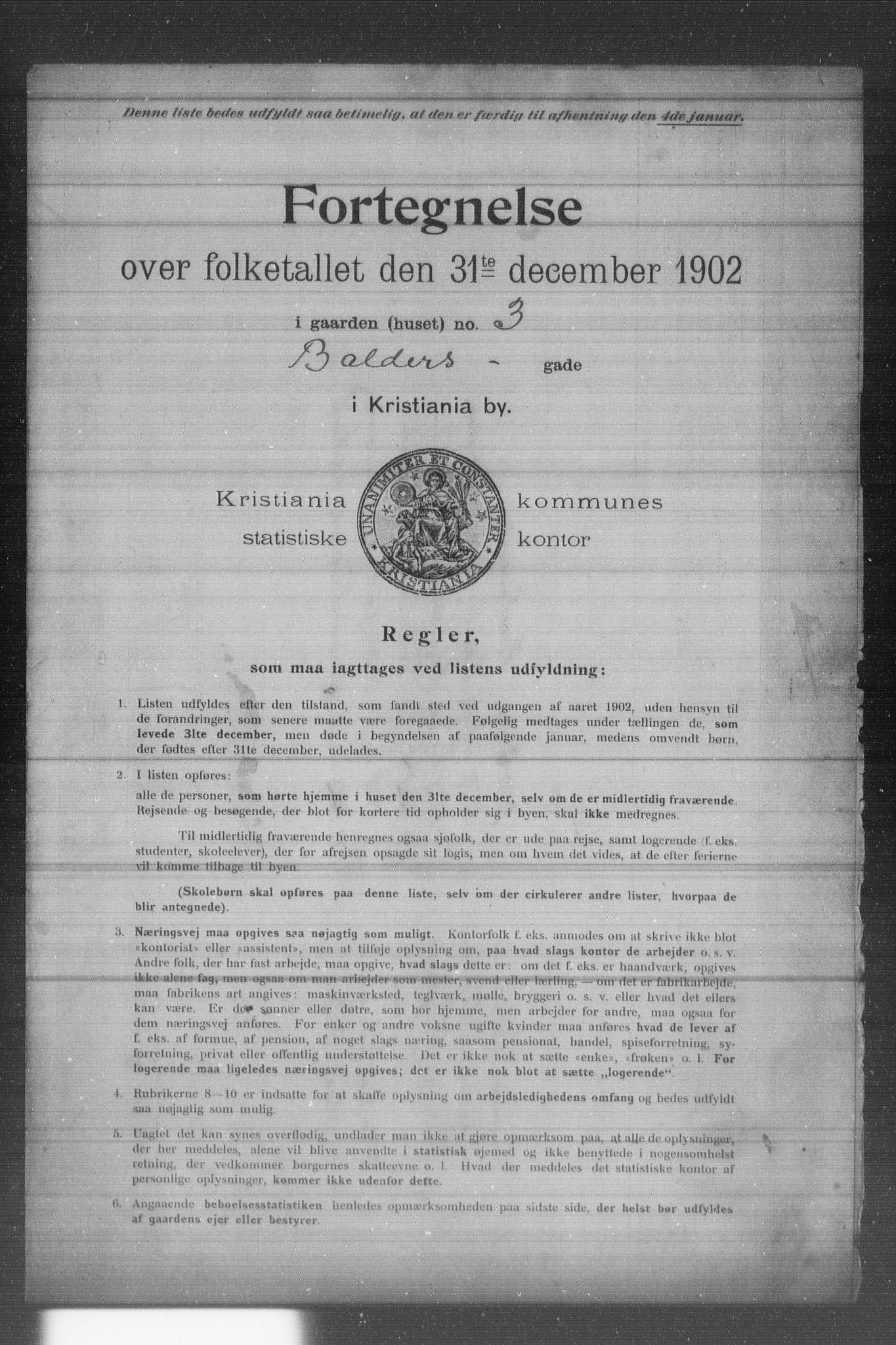 OBA, Kommunal folketelling 31.12.1902 for Kristiania kjøpstad, 1902, s. 710