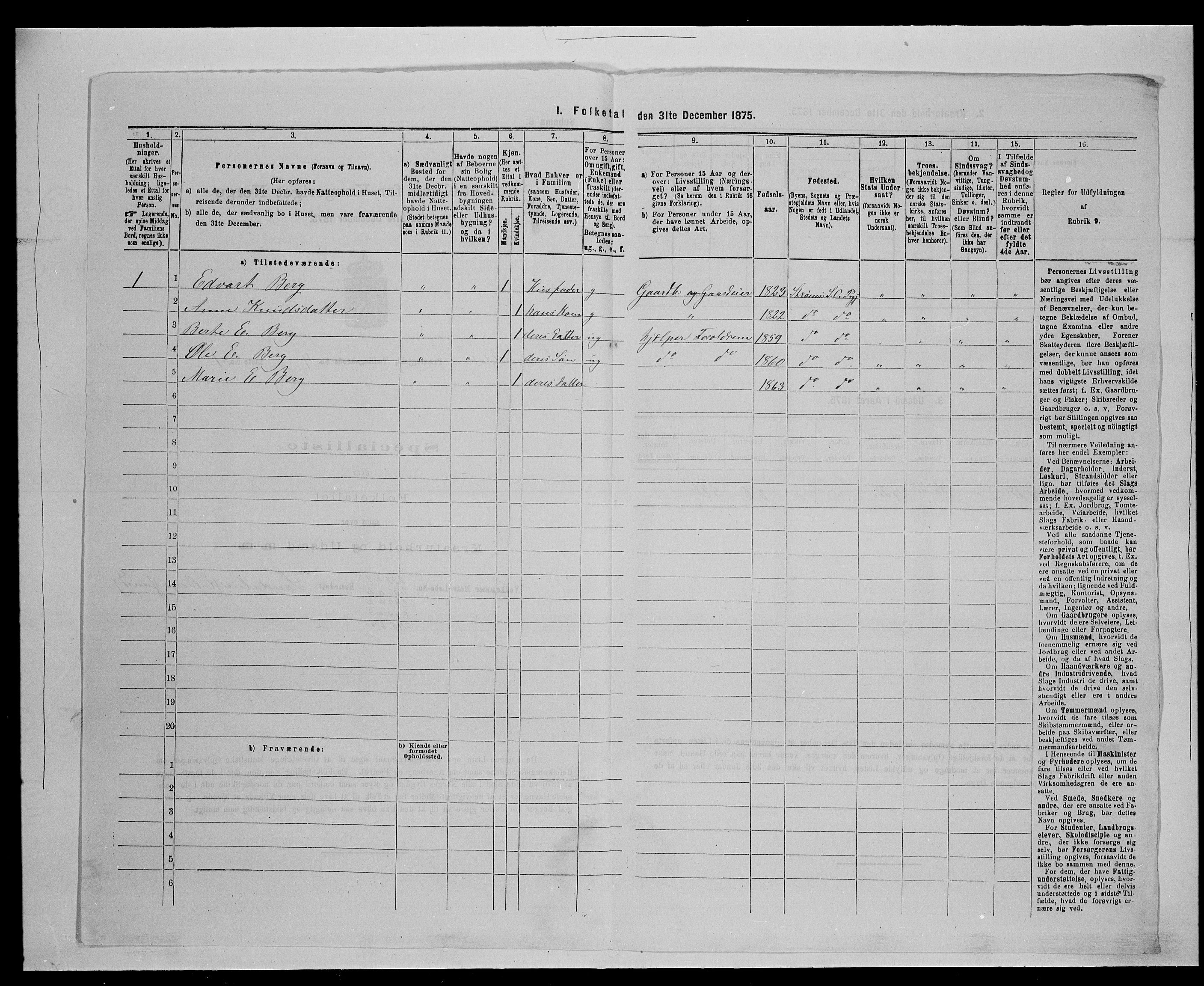 SAH, Folketelling 1875 for 0419P Sør-Odal prestegjeld, 1875, s. 426