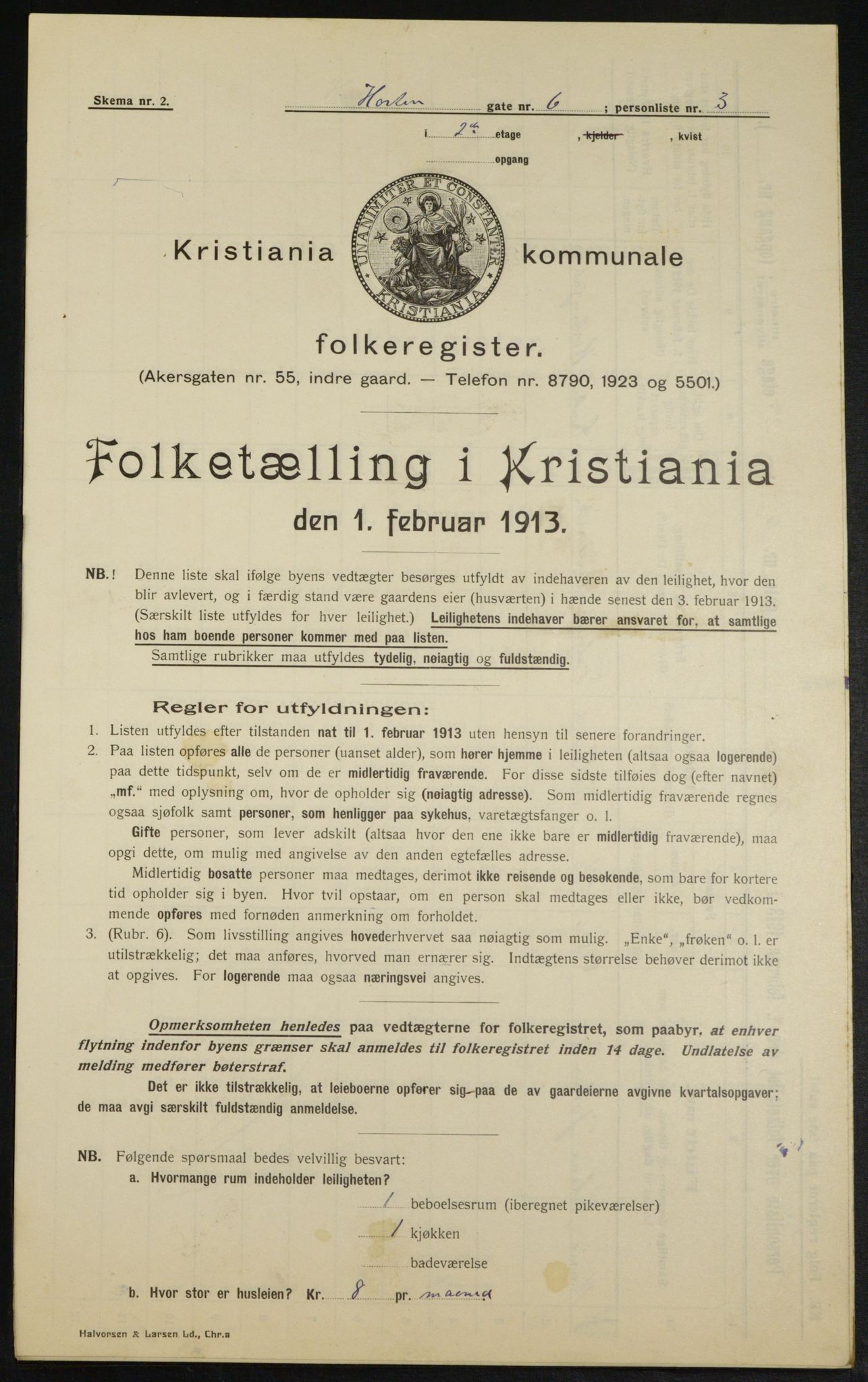 OBA, Kommunal folketelling 1.2.1913 for Kristiania, 1913, s. 41242