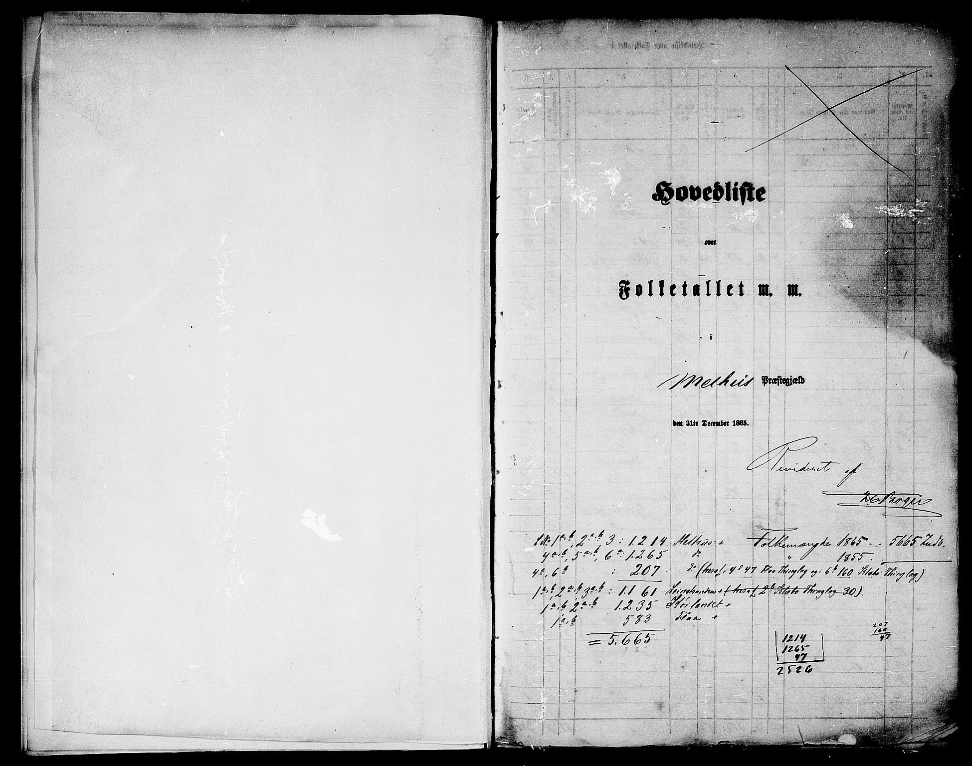 RA, Folketelling 1865 for 1653P Melhus prestegjeld, 1865, s. 5