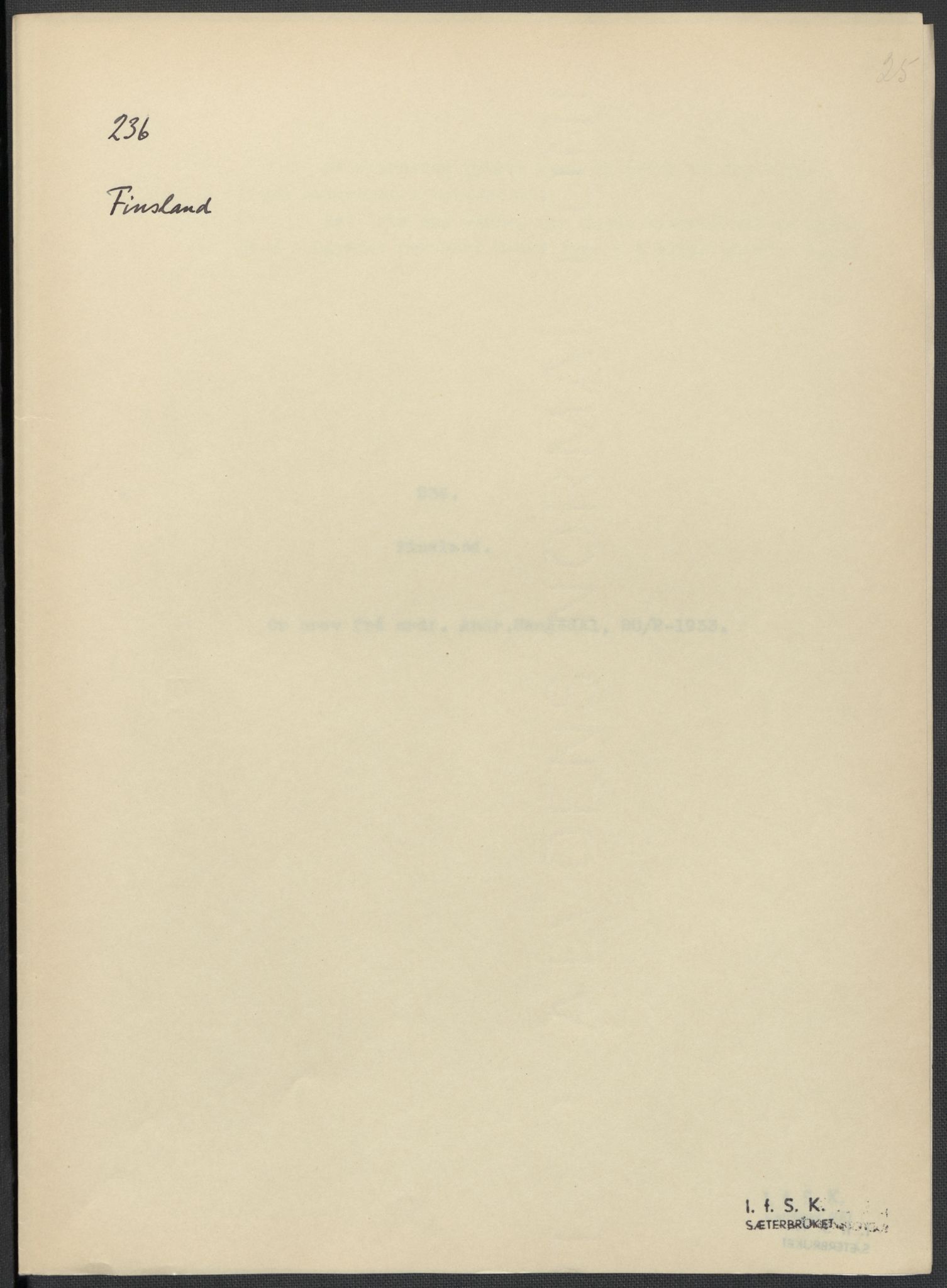 Instituttet for sammenlignende kulturforskning, AV/RA-PA-0424/F/Fc/L0008/0003: Eske B8: / Vest-Agder (perm XXI), 1932-1935, s. 25