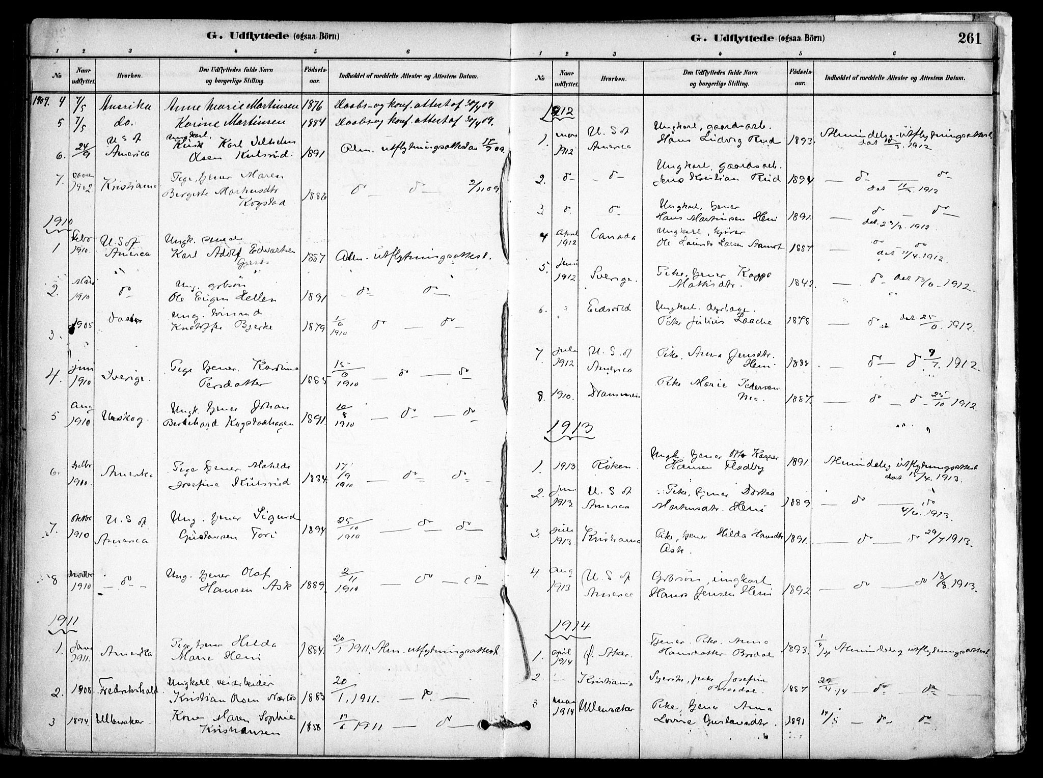 Gjerdrum prestekontor Kirkebøker, AV/SAO-A-10412b/F/Fb/L0001: Ministerialbok nr. II 1, 1881-1921, s. 261