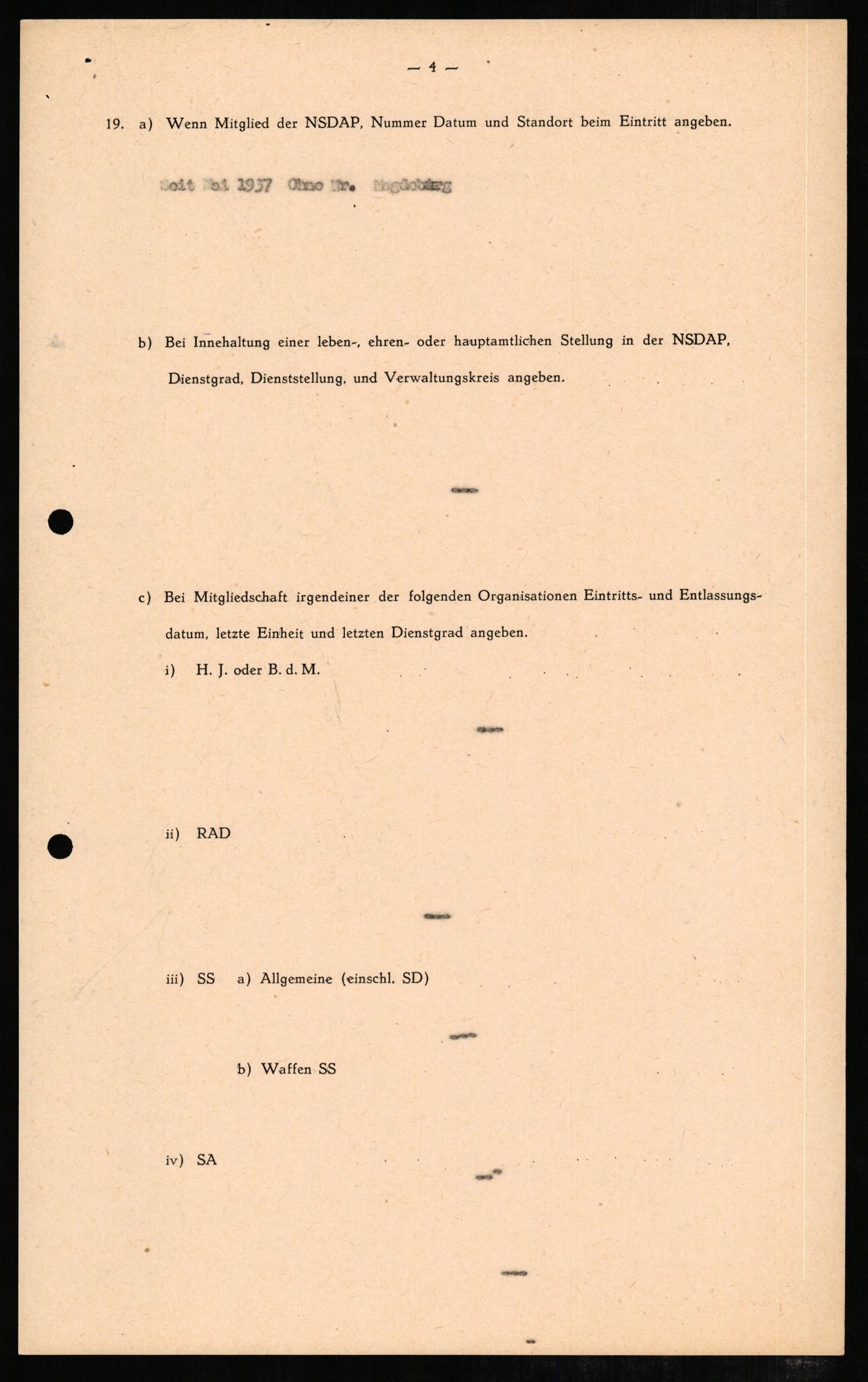 Forsvaret, Forsvarets overkommando II, RA/RAFA-3915/D/Db/L0006: CI Questionaires. Tyske okkupasjonsstyrker i Norge. Tyskere., 1945-1946, s. 103
