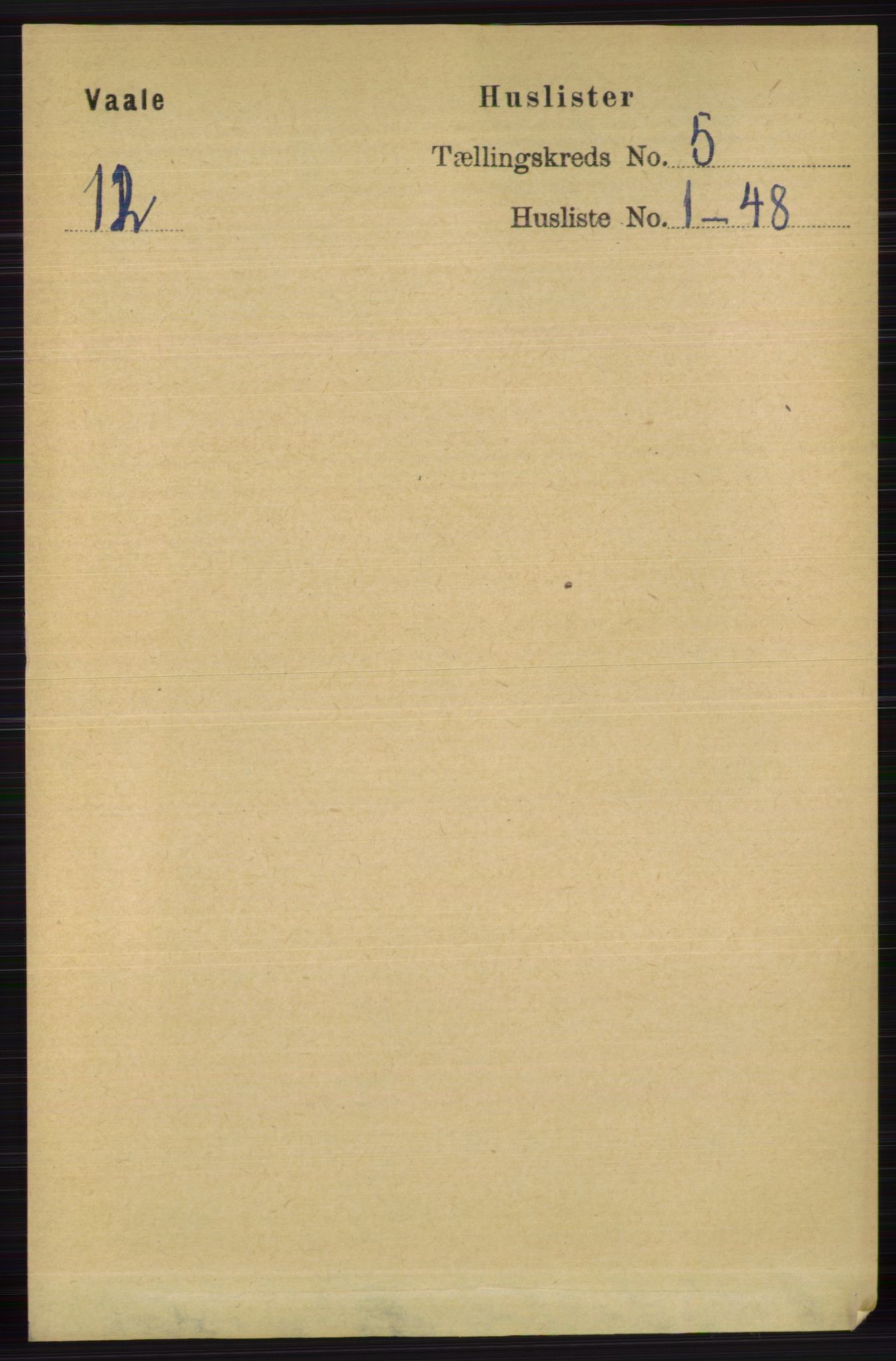 RA, Folketelling 1891 for 0716 Våle herred, 1891, s. 1299