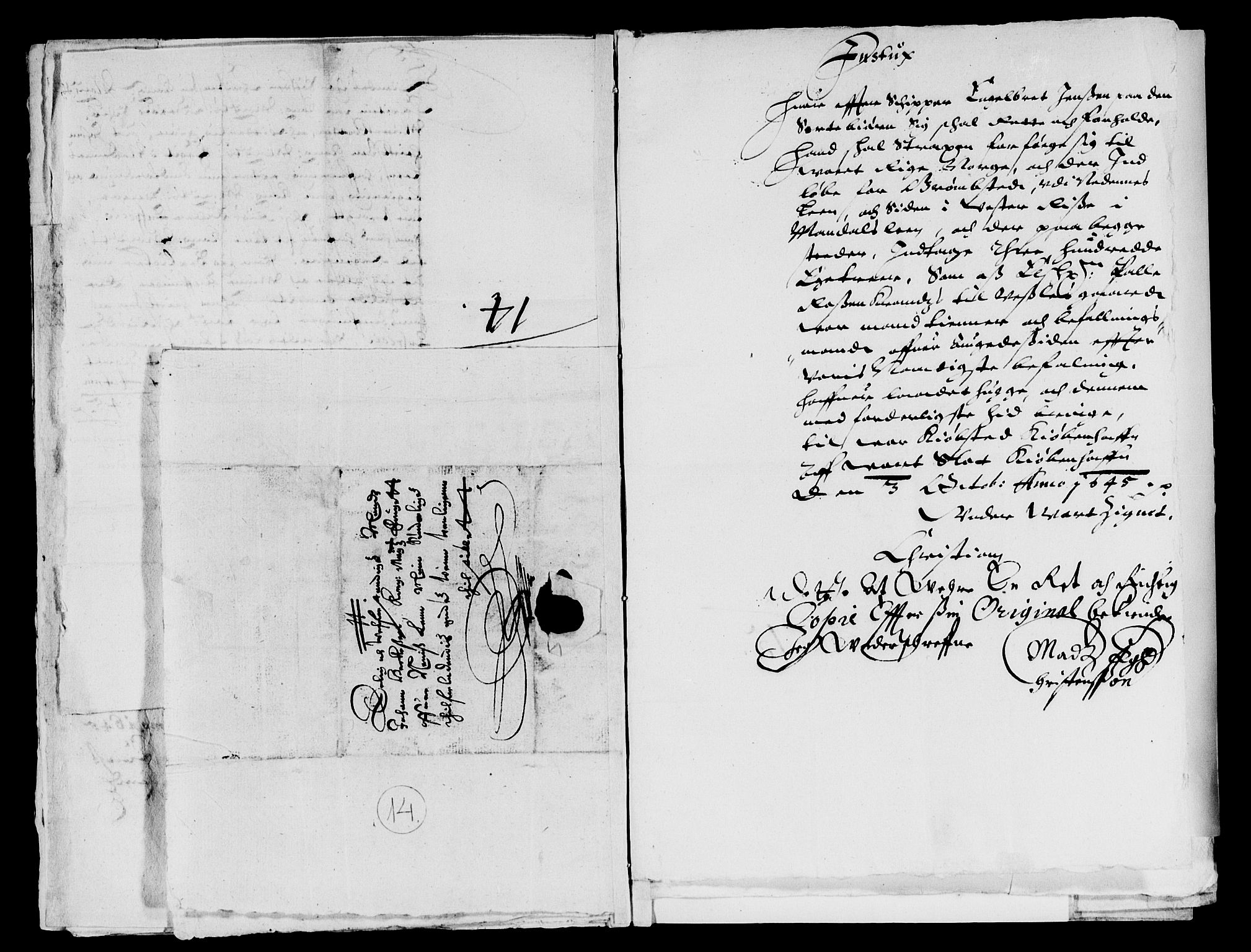 Rentekammeret inntil 1814, Reviderte regnskaper, Lensregnskaper, AV/RA-EA-5023/R/Rb/Rbq/L0035: Nedenes len. Mandals len. Råbyggelag., 1645-1647