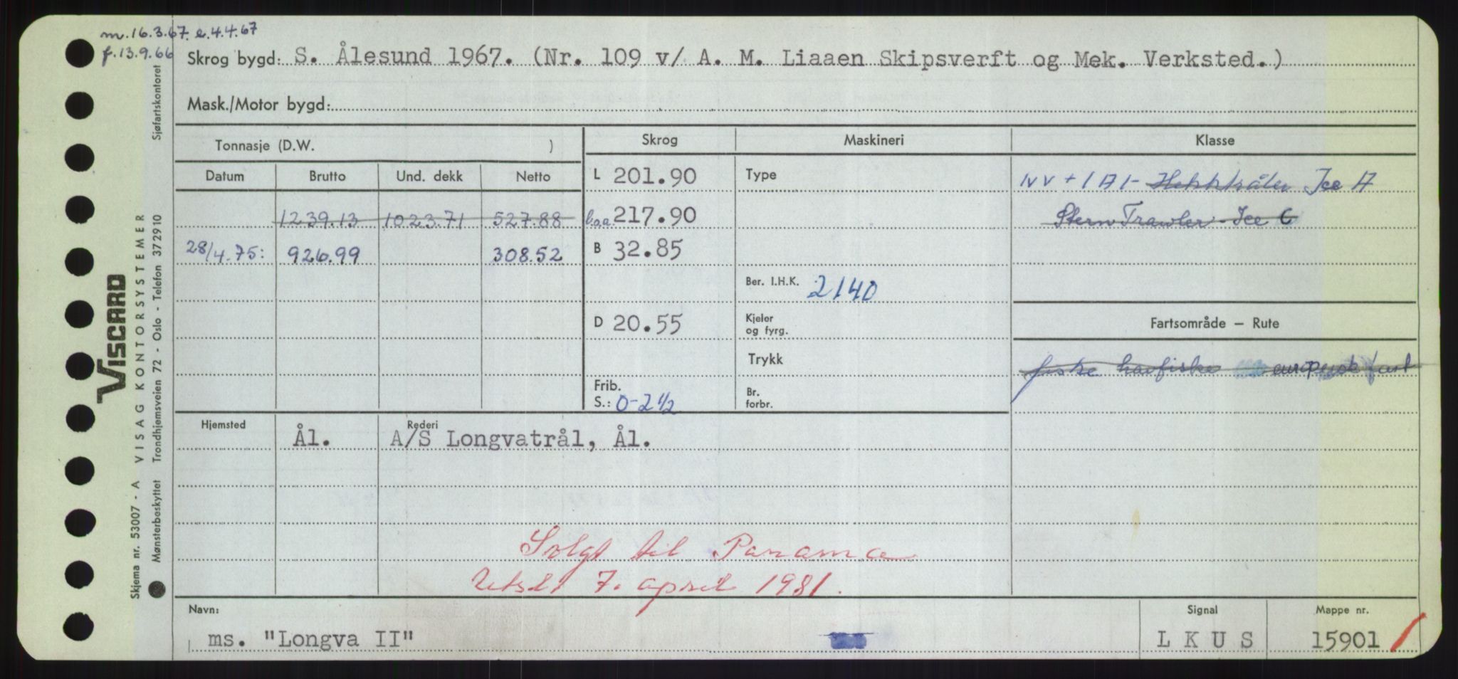 Sjøfartsdirektoratet med forløpere, Skipsmålingen, AV/RA-S-1627/H/Hd/L0023: Fartøy, Lia-Løv, s. 335