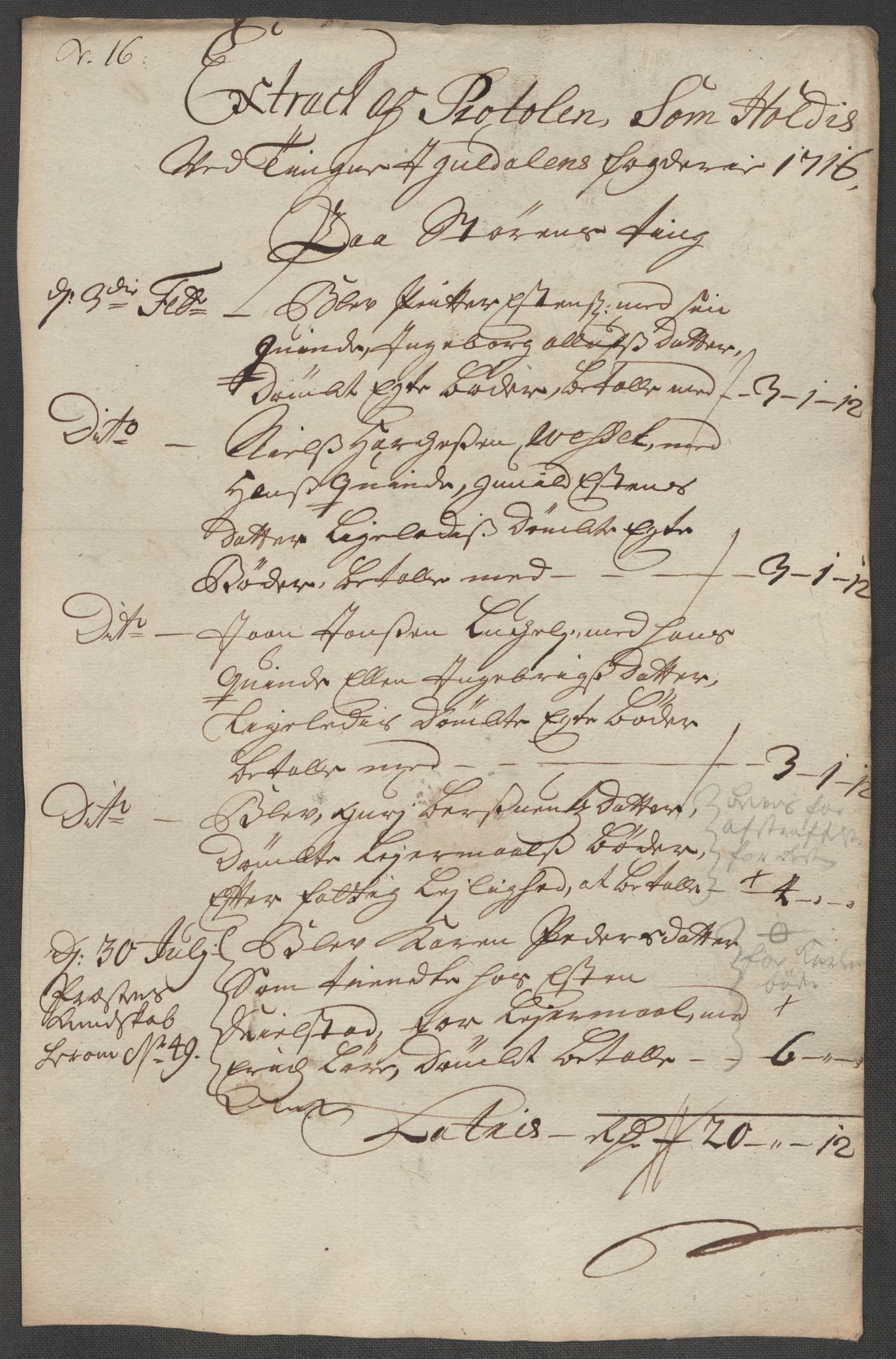 Rentekammeret inntil 1814, Reviderte regnskaper, Fogderegnskap, RA/EA-4092/R60/L3968: Fogderegnskap Orkdal og Gauldal, 1716, s. 89