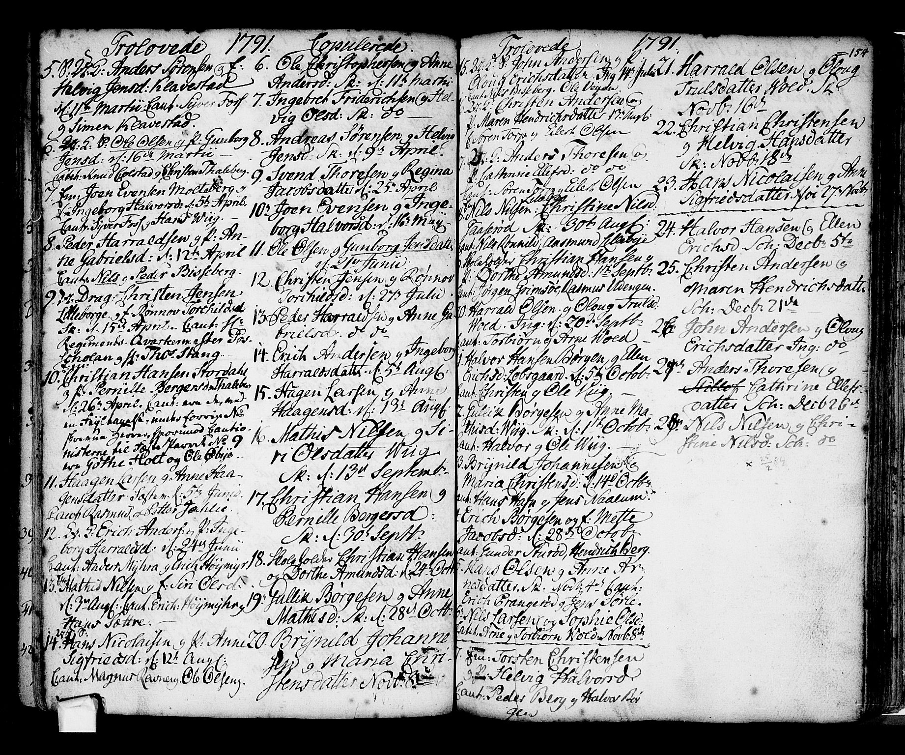 Skjeberg prestekontor Kirkebøker, SAO/A-10923/F/Fa/L0002: Ministerialbok nr. I 2, 1726-1791, s. 154