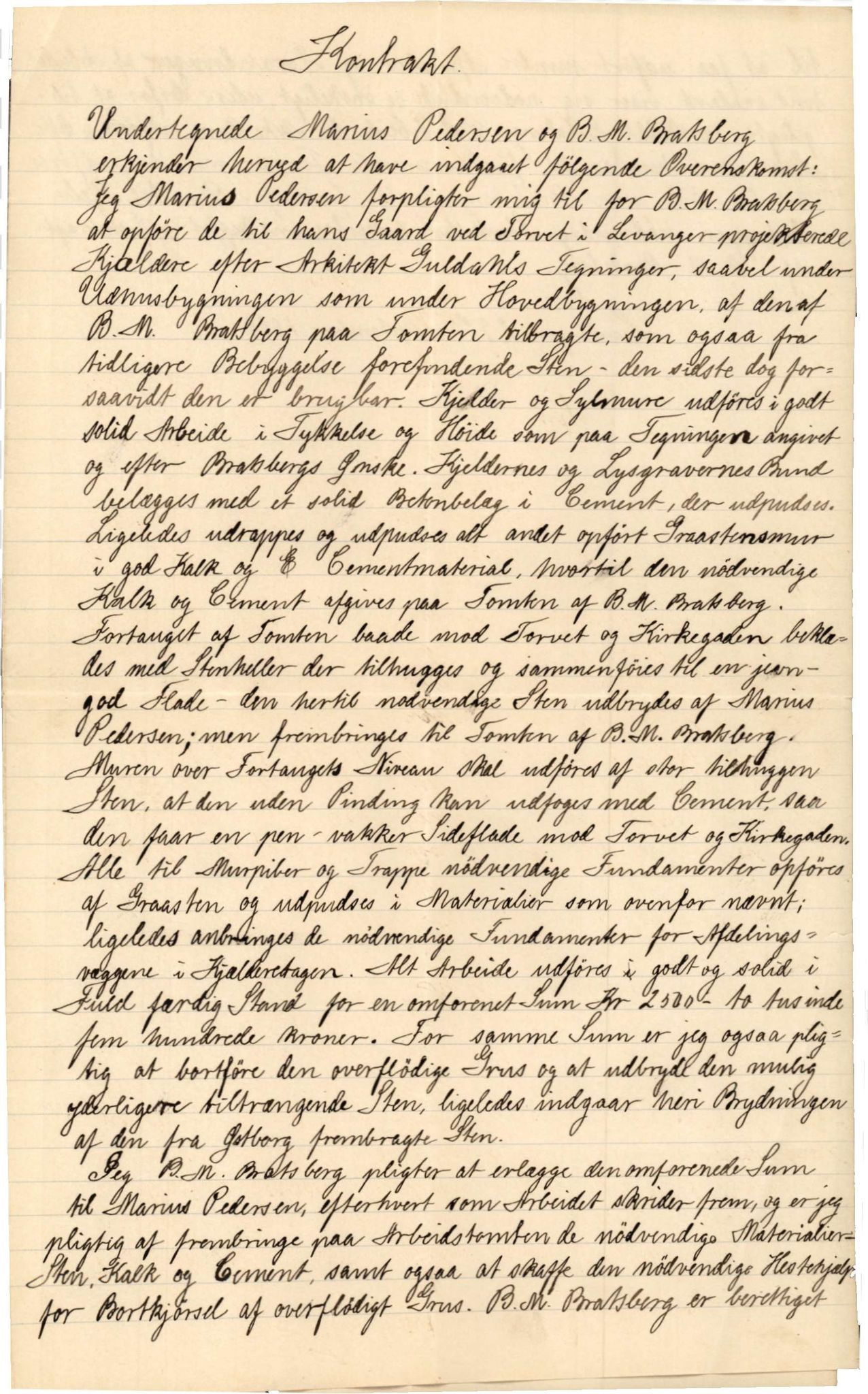 Bård Toldnes samling - lokalia fra Levanger, TIKA/PA-1549/F/L0001: Bratsberg gård nr. 43, 1899-1902