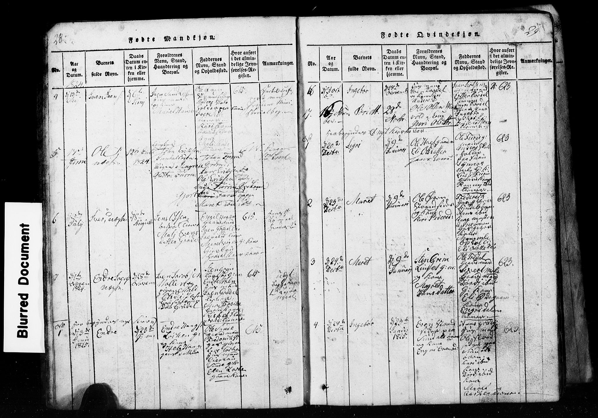 Ministerialprotokoller, klokkerbøker og fødselsregistre - Møre og Romsdal, AV/SAT-A-1454/590/L1016: Klokkerbok nr. 590C01, 1819-1838, s. 28-29