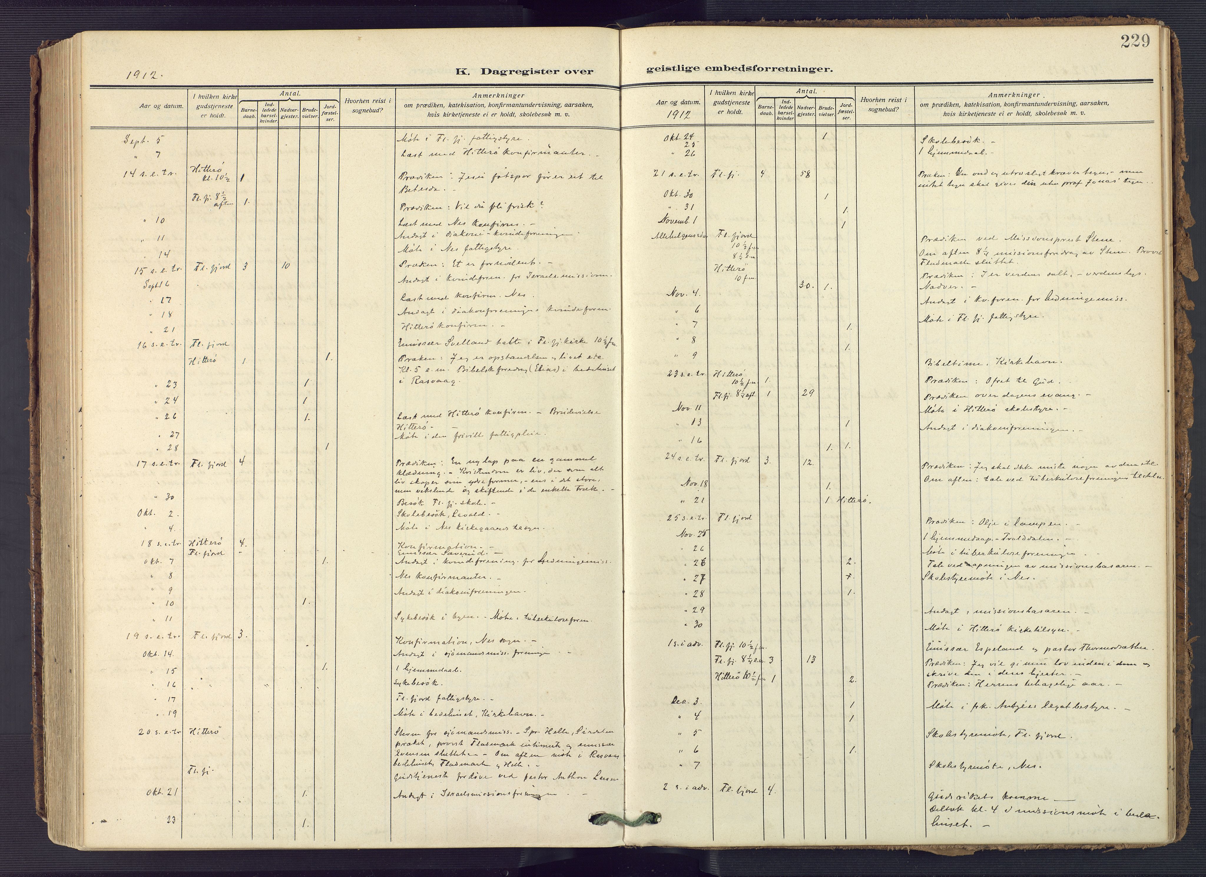 Flekkefjord sokneprestkontor, AV/SAK-1111-0012/F/Fa/Fac/L0010: Ministerialbok nr. A 10, 1910-1927, s. 229