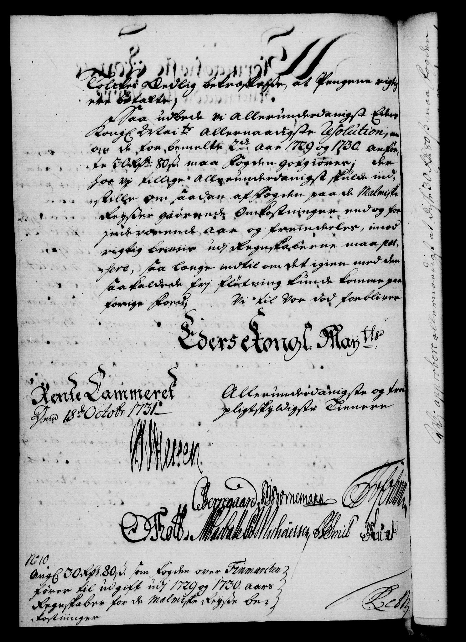 Rentekammeret, Kammerkanselliet, RA/EA-3111/G/Gf/Gfa/L0014: Norsk relasjons- og resolusjonsprotokoll (merket RK 52.14), 1731, s. 344