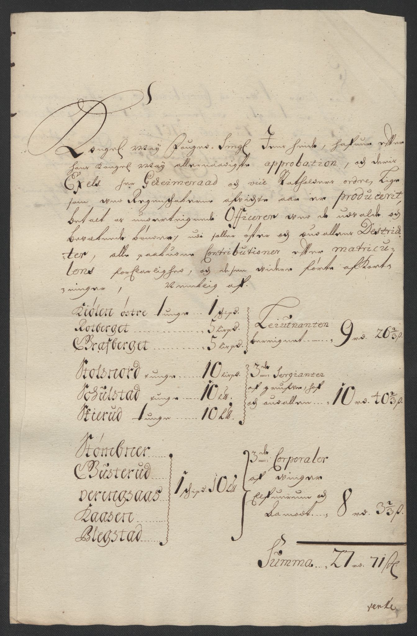 Rentekammeret inntil 1814, Reviderte regnskaper, Fogderegnskap, RA/EA-4092/R13/L0839: Fogderegnskap Solør, Odal og Østerdal, 1701, s. 241