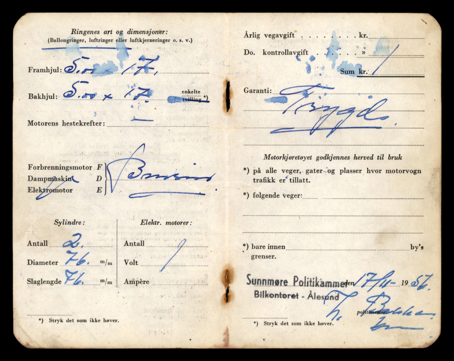 Møre og Romsdal vegkontor - Ålesund trafikkstasjon, AV/SAT-A-4099/F/Fe/L0044: Registreringskort for kjøretøy T 14205 - T 14319, 1927-1998, s. 831