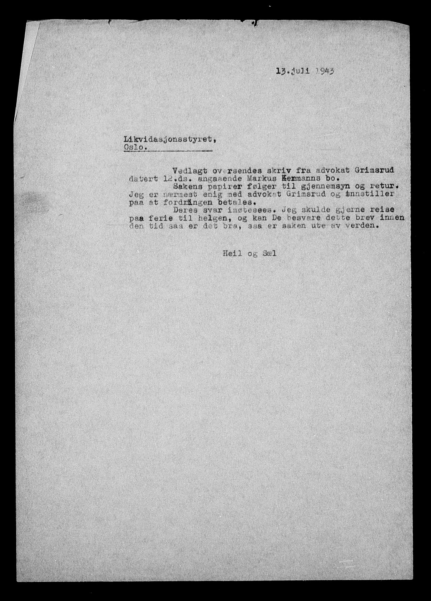 Justisdepartementet, Tilbakeføringskontoret for inndratte formuer, AV/RA-S-1564/H/Hc/Hcc/L0951: --, 1945-1947, s. 41