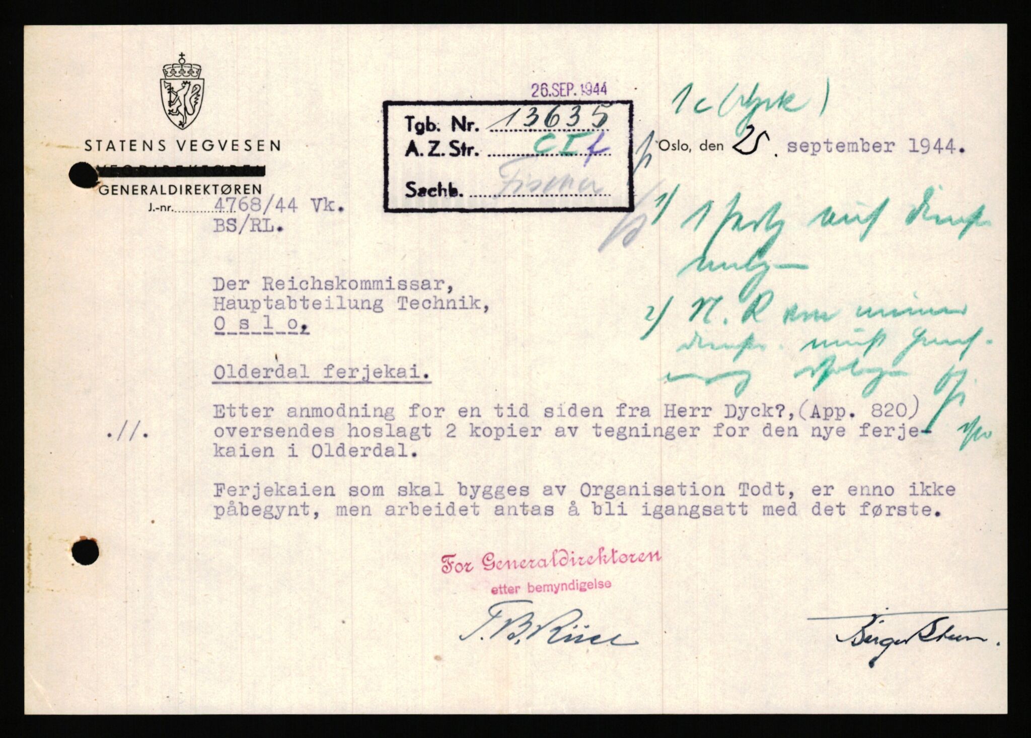 Tyske arkiver, Organisation Todt (OT), Einsatzgruppe Wiking, AV/RA-RAFA-2188/1/E/E2/E2d/L0023: Fähren und Anlegen, 1942-1944, s. 64