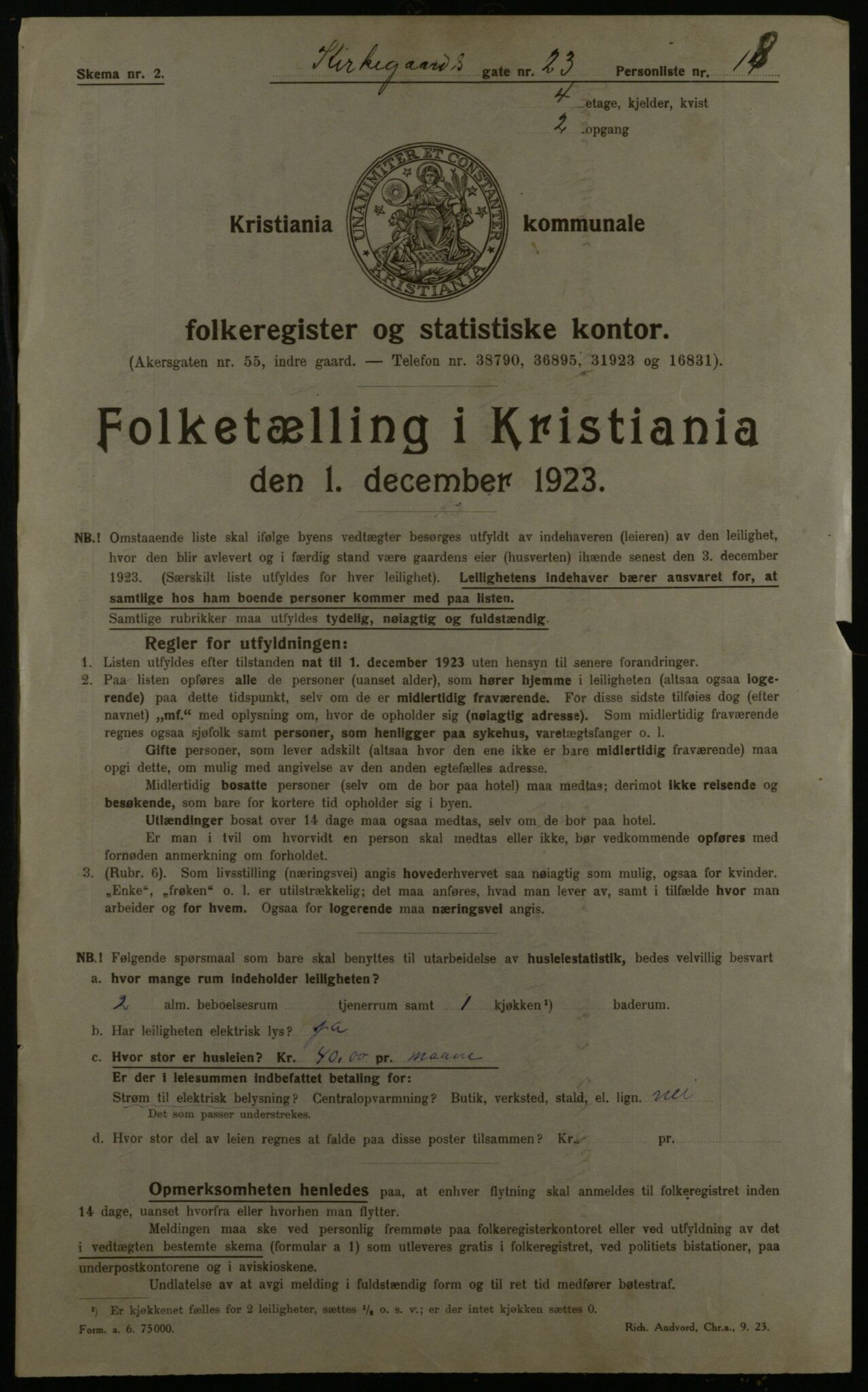OBA, Kommunal folketelling 1.12.1923 for Kristiania, 1923, s. 56596