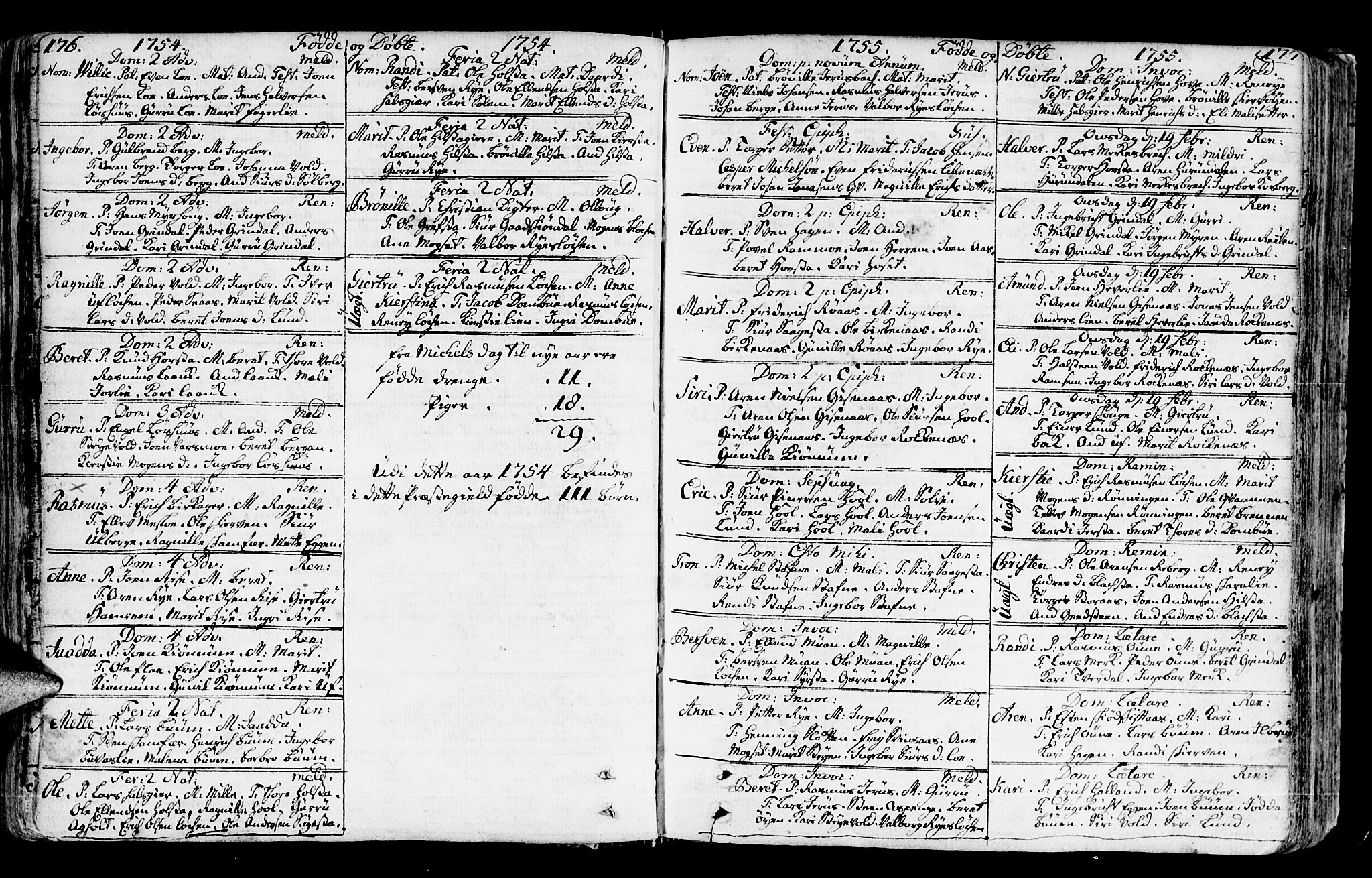 Ministerialprotokoller, klokkerbøker og fødselsregistre - Sør-Trøndelag, AV/SAT-A-1456/672/L0851: Ministerialbok nr. 672A04, 1751-1775, s. 176-177