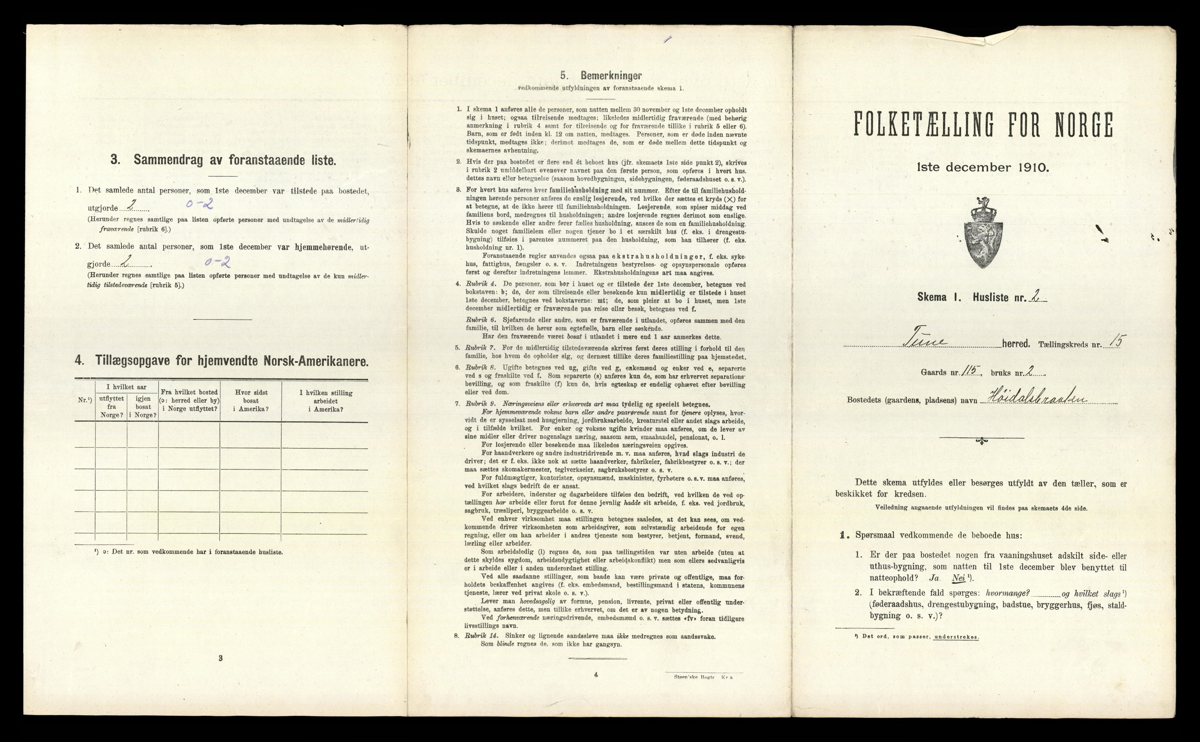 RA, Folketelling 1910 for 0130 Tune herred, 1910, s. 3168