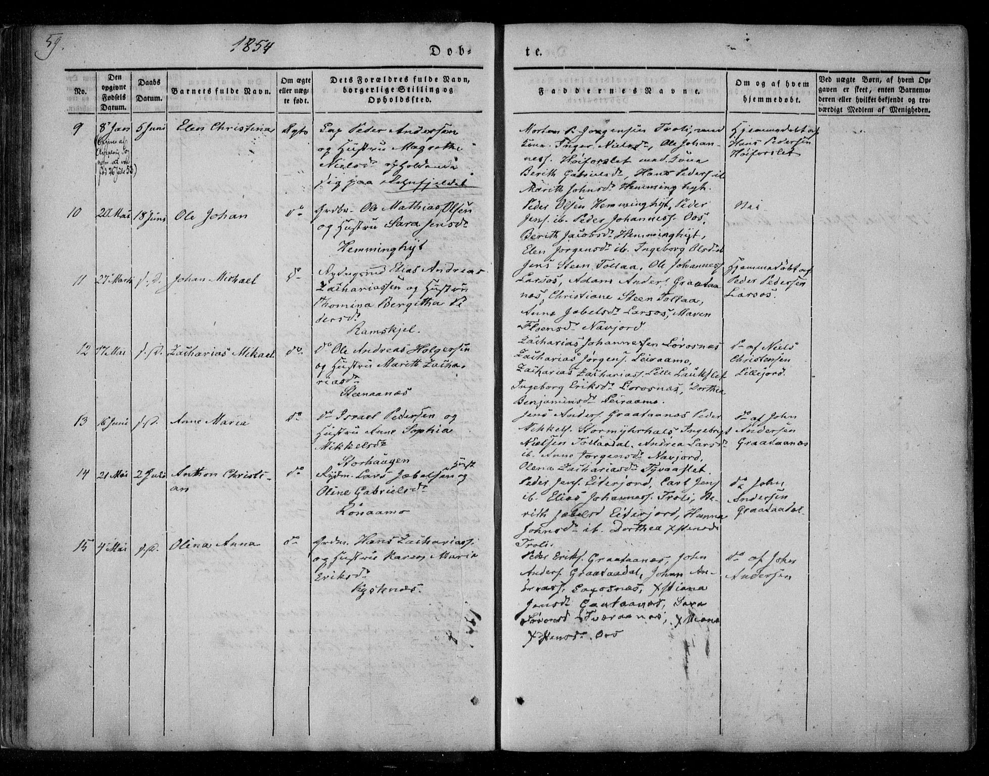 Ministerialprotokoller, klokkerbøker og fødselsregistre - Nordland, SAT/A-1459/846/L0644: Ministerialbok nr. 846A02, 1837-1872, s. 59