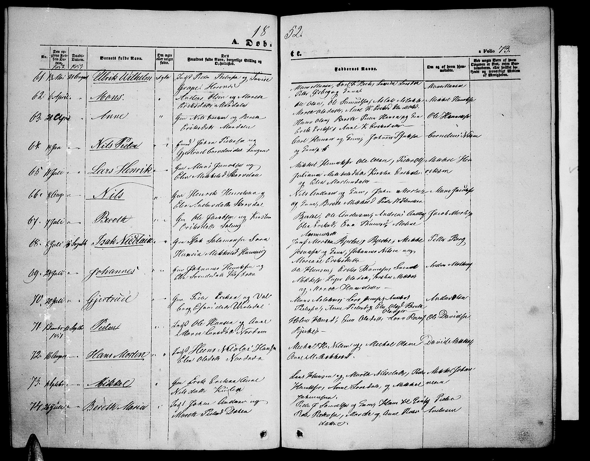 Lyngen sokneprestembete, AV/SATØ-S-1289/H/He/Heb/L0002klokker: Klokkerbok nr. 2, 1839-1860, s. 73