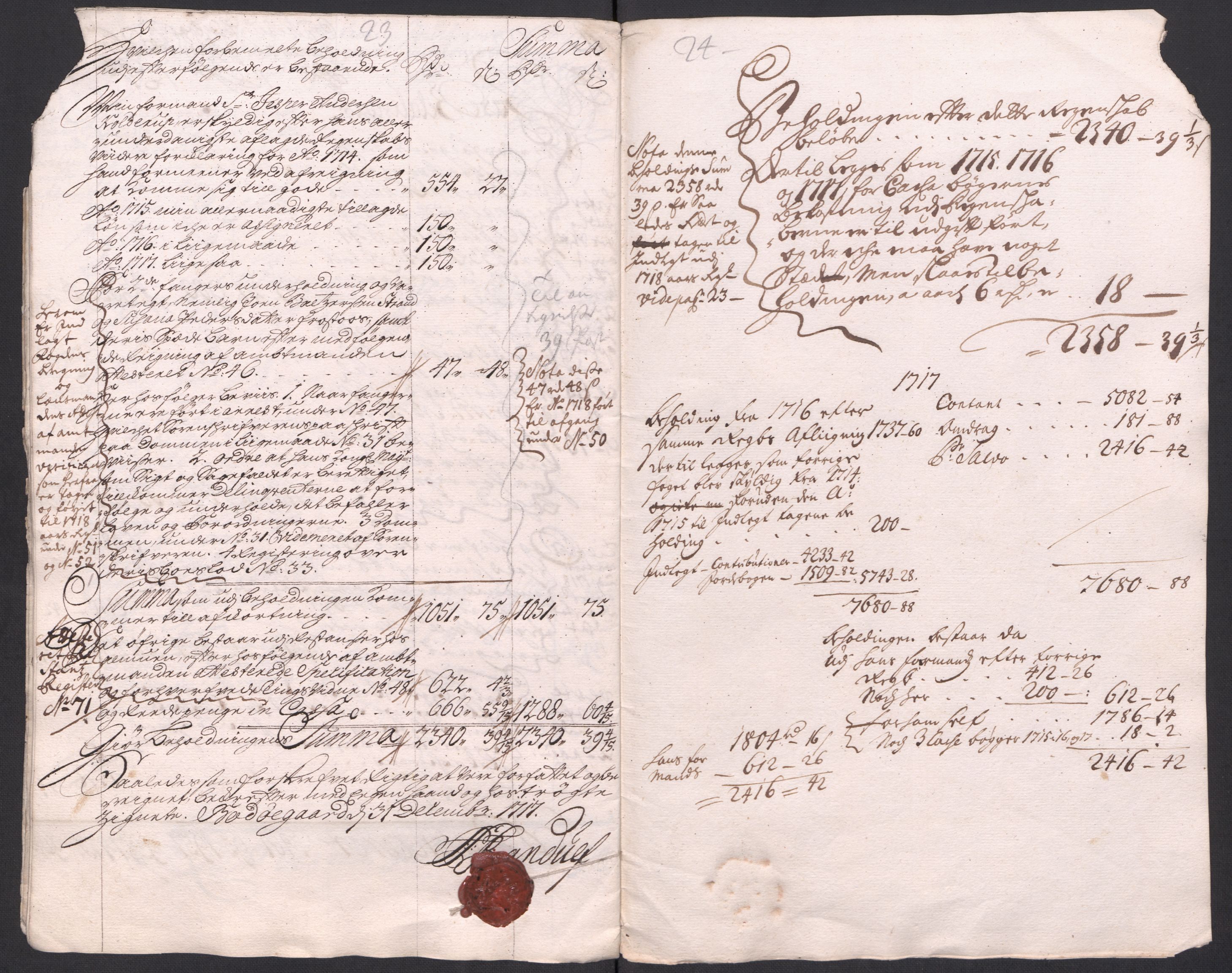 Rentekammeret inntil 1814, Reviderte regnskaper, Fogderegnskap, RA/EA-4092/R66/L4587: Fogderegnskap Salten, 1717, s. 18