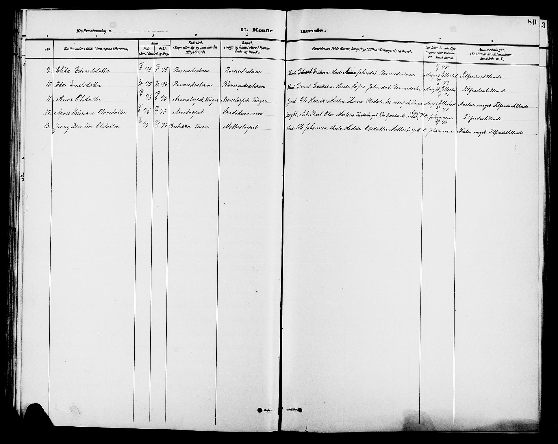 Brandval prestekontor, SAH/PREST-034/H/Ha/Hab/L0001: Klokkerbok nr. 1, 1895-1910, s. 80