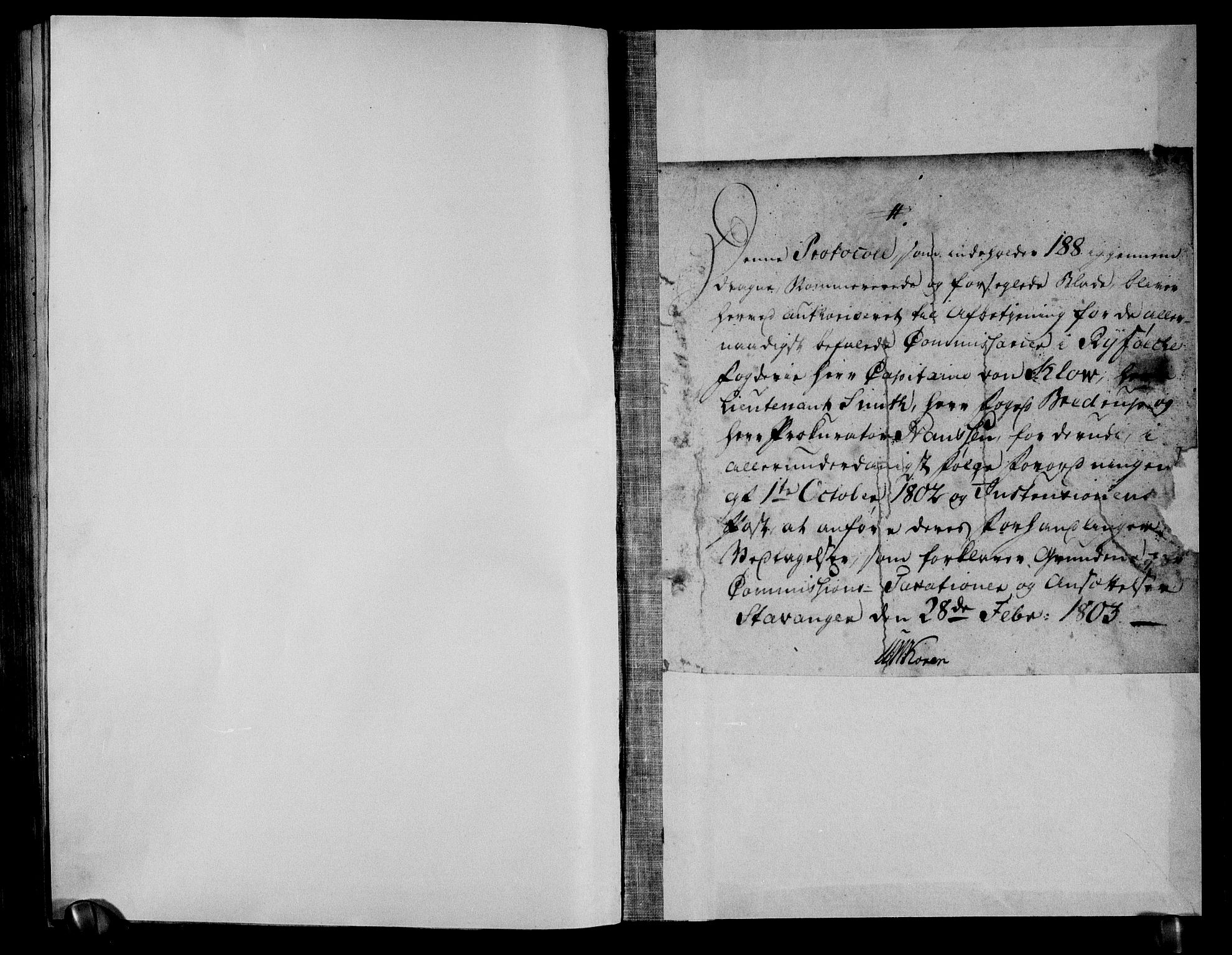 Rentekammeret inntil 1814, Realistisk ordnet avdeling, RA/EA-4070/N/Ne/Nea/L0100: Ryfylke fogderi. Deliberasjonsprotokoll, 1803, s. 130