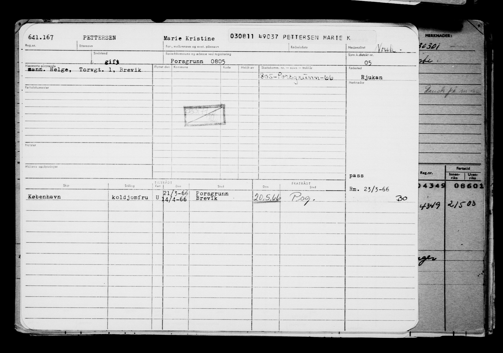 Direktoratet for sjømenn, AV/RA-S-3545/G/Gb/L0099: Hovedkort, 1911, s. 59