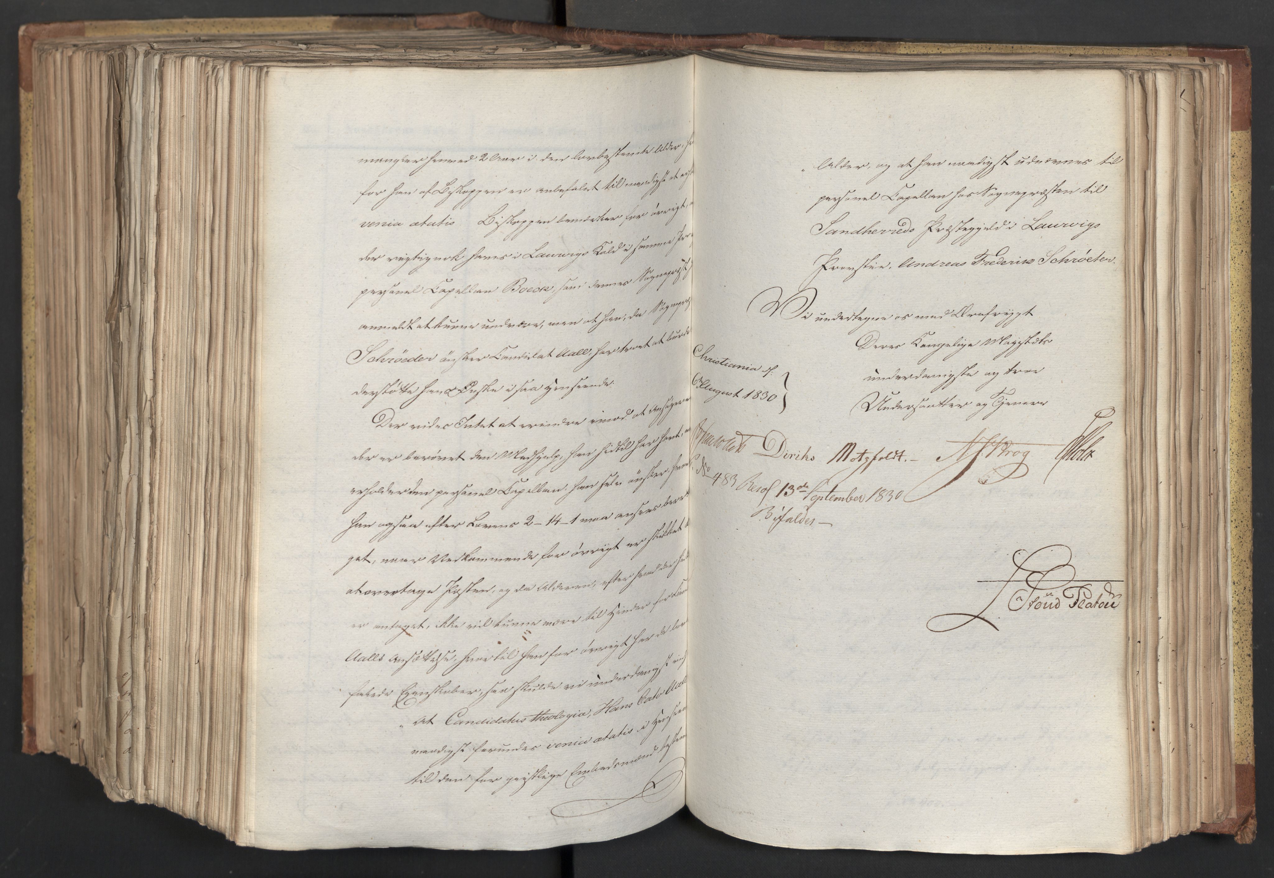 Statsrådsavdelingen i Stockholm, AV/RA-S-1003/D/Da/L0066: Regjeringsinnstillinger nr. 240-449, 1830, s. 641