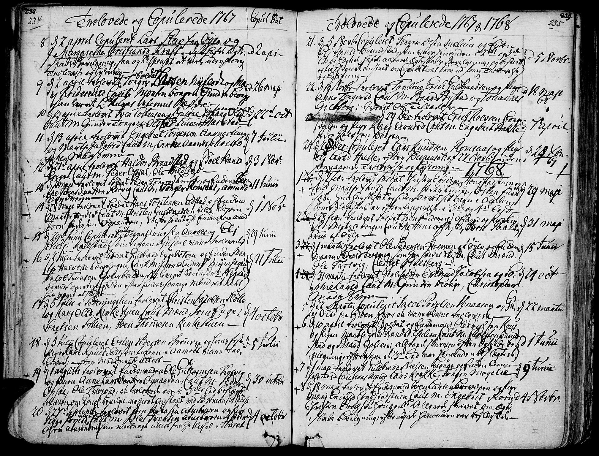 Ringebu prestekontor, AV/SAH-PREST-082/H/Ha/Haa/L0002: Ministerialbok nr. 2, 1734-1780, s. 234-235
