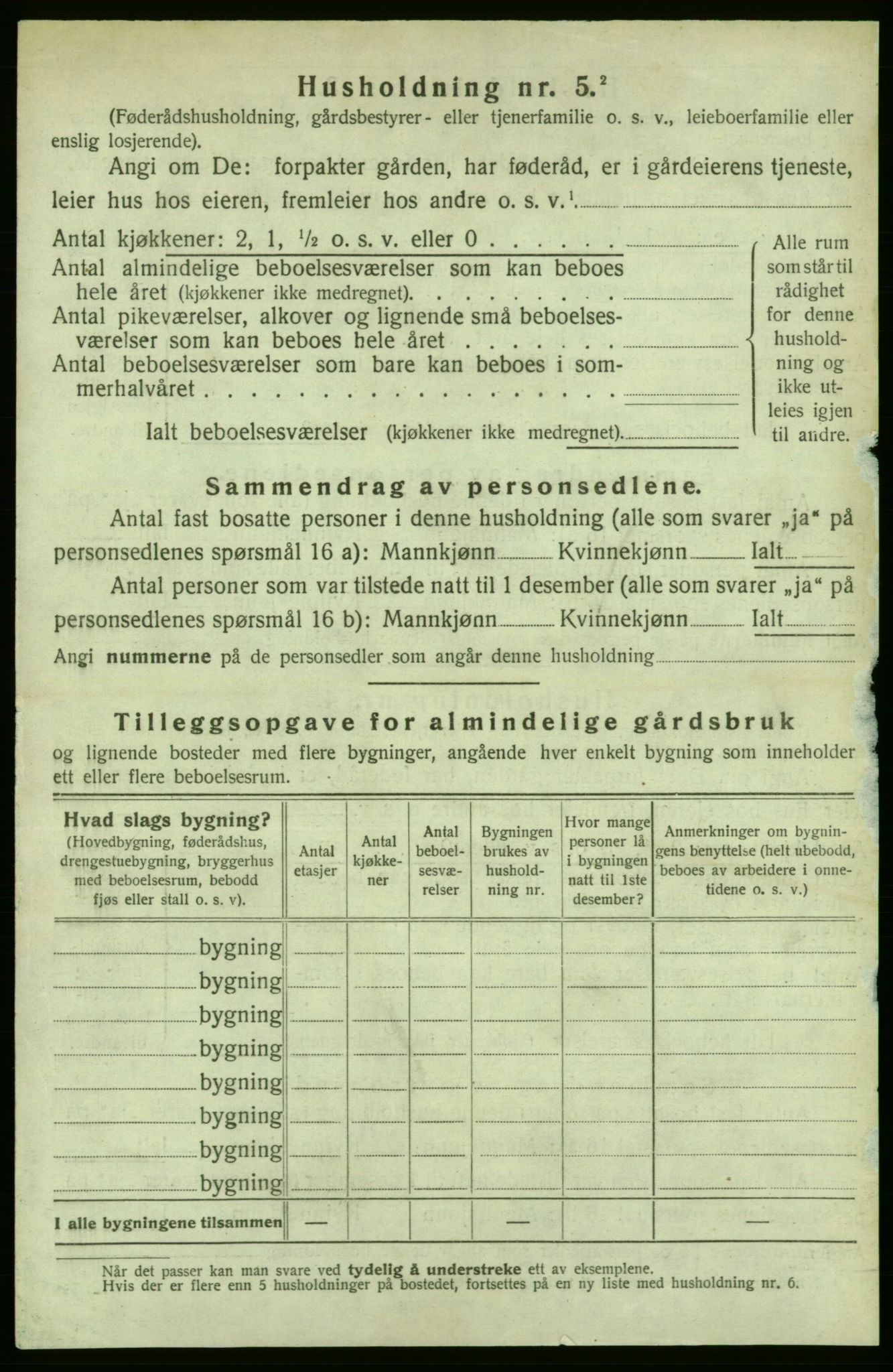 SAB, Folketelling 1920 for 1226 Strandebarm herred, 1920, s. 1261