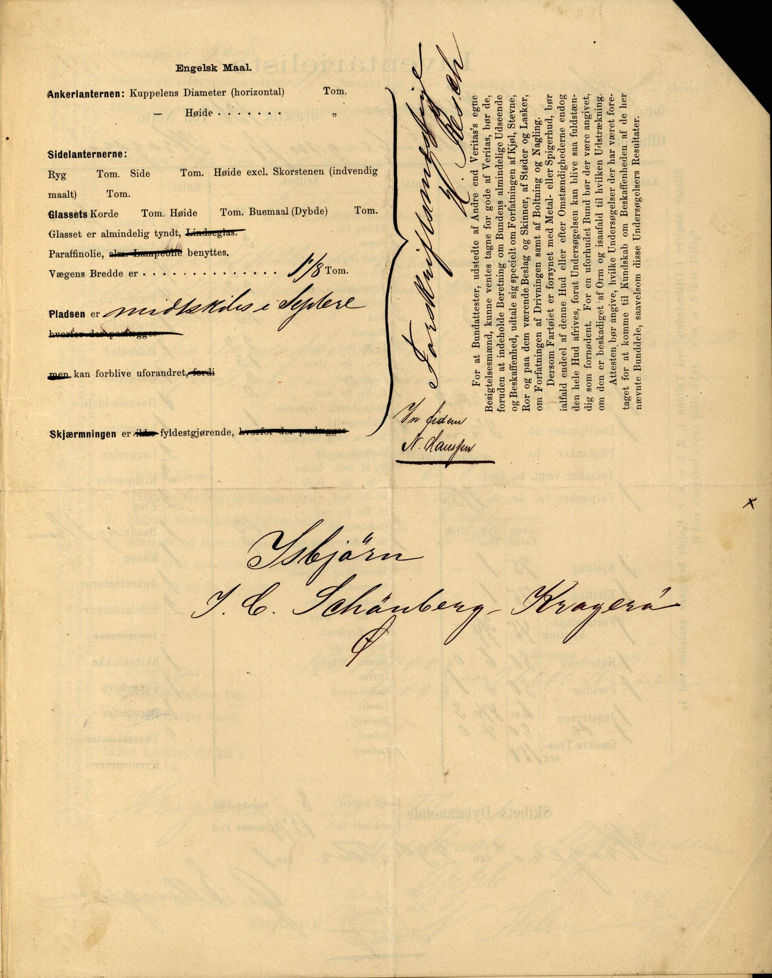 Pa 63 - Østlandske skibsassuranceforening, VEMU/A-1079/G/Ga/L0015/0013: Havaridokumenter / Venice, Isbjørn, Varnæs, Valkyrien, 1882, s. 26