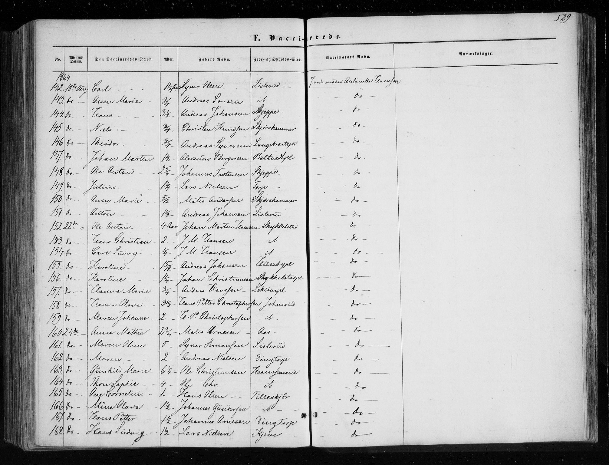 Eidsberg prestekontor Kirkebøker, SAO/A-10905/F/Fa/L0010.b: Ministerialbok nr. I 10B, 1857-1866, s. 529