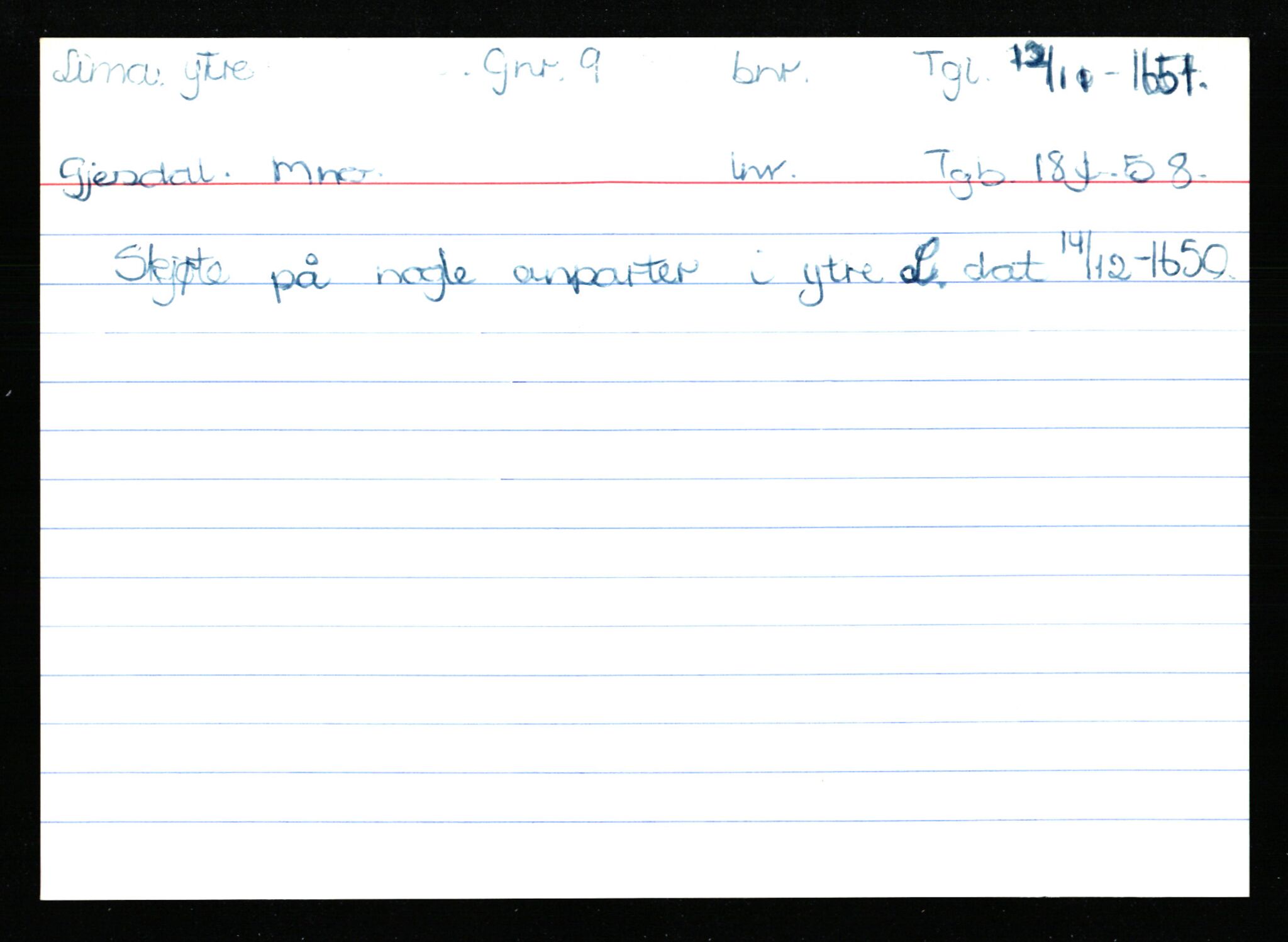 Statsarkivet i Stavanger, AV/SAST-A-101971/03/Y/Ym/L0035: Åstedskort sortert etter gårdsnavn: Leiranger - Lindanger, 1600-1950, s. 636