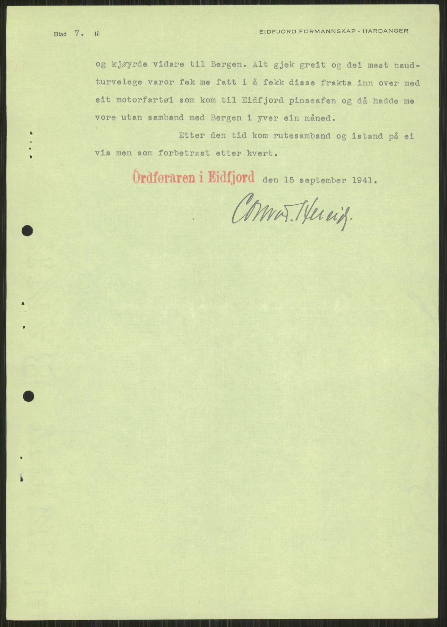 Forsvaret, Forsvarets krigshistoriske avdeling, RA/RAFA-2017/Y/Ya/L0015: II-C-11-31 - Fylkesmenn.  Rapporter om krigsbegivenhetene 1940., 1940, s. 247