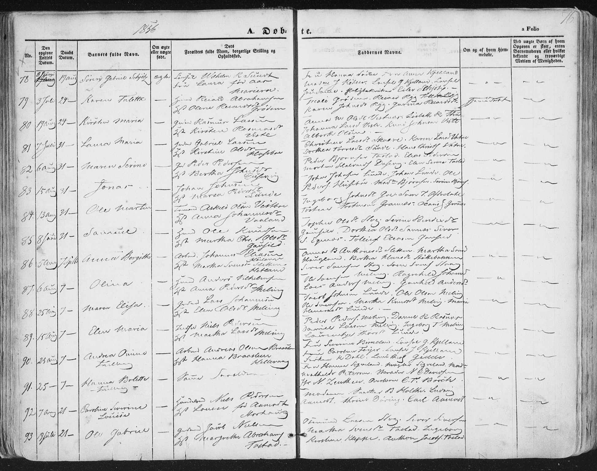 Hetland sokneprestkontor, AV/SAST-A-101826/30/30BA/L0002: Ministerialbok nr. A 2, 1849-1869, s. 76