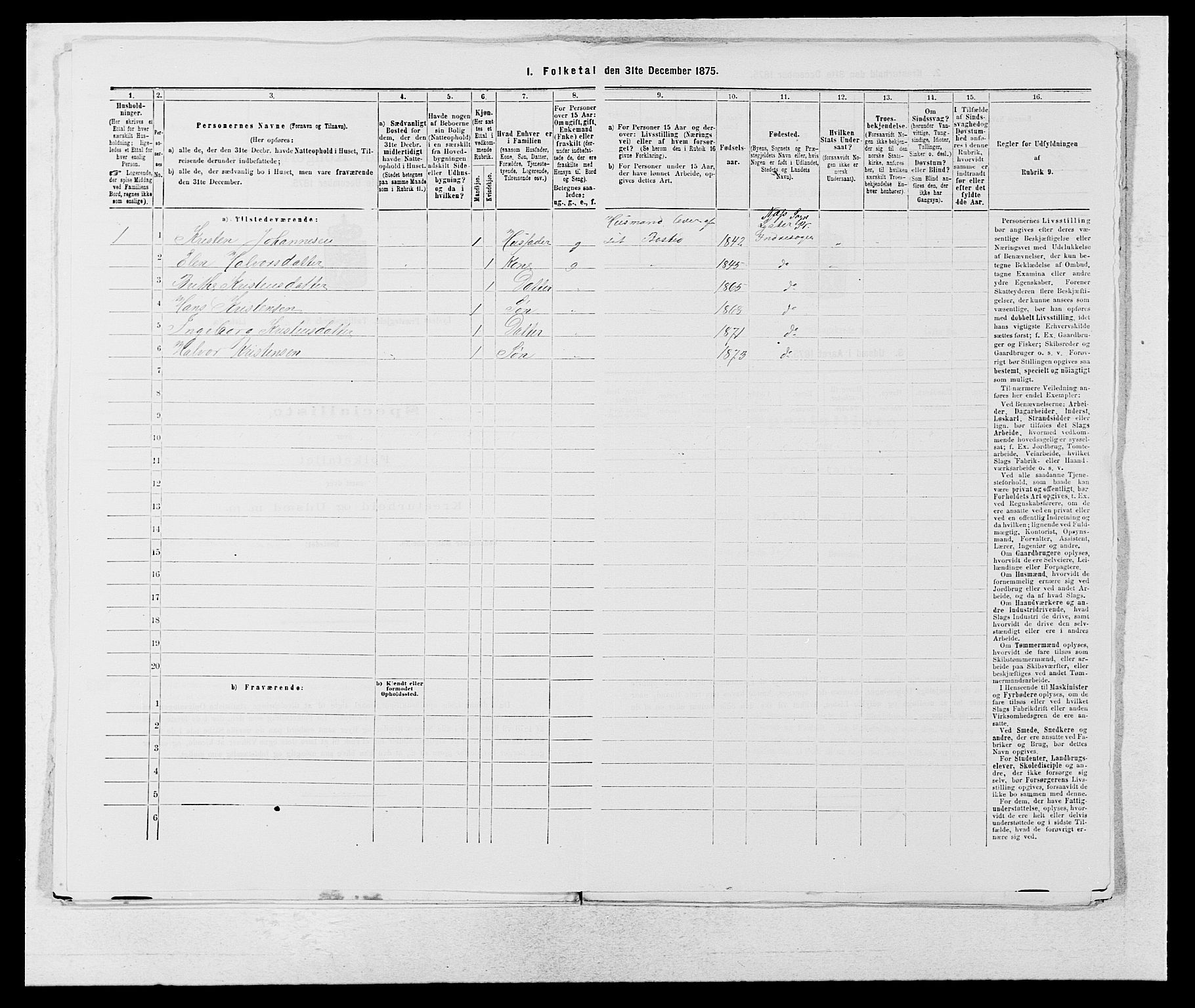 SAB, Folketelling 1875 for 1426P Luster prestegjeld, 1875, s. 946