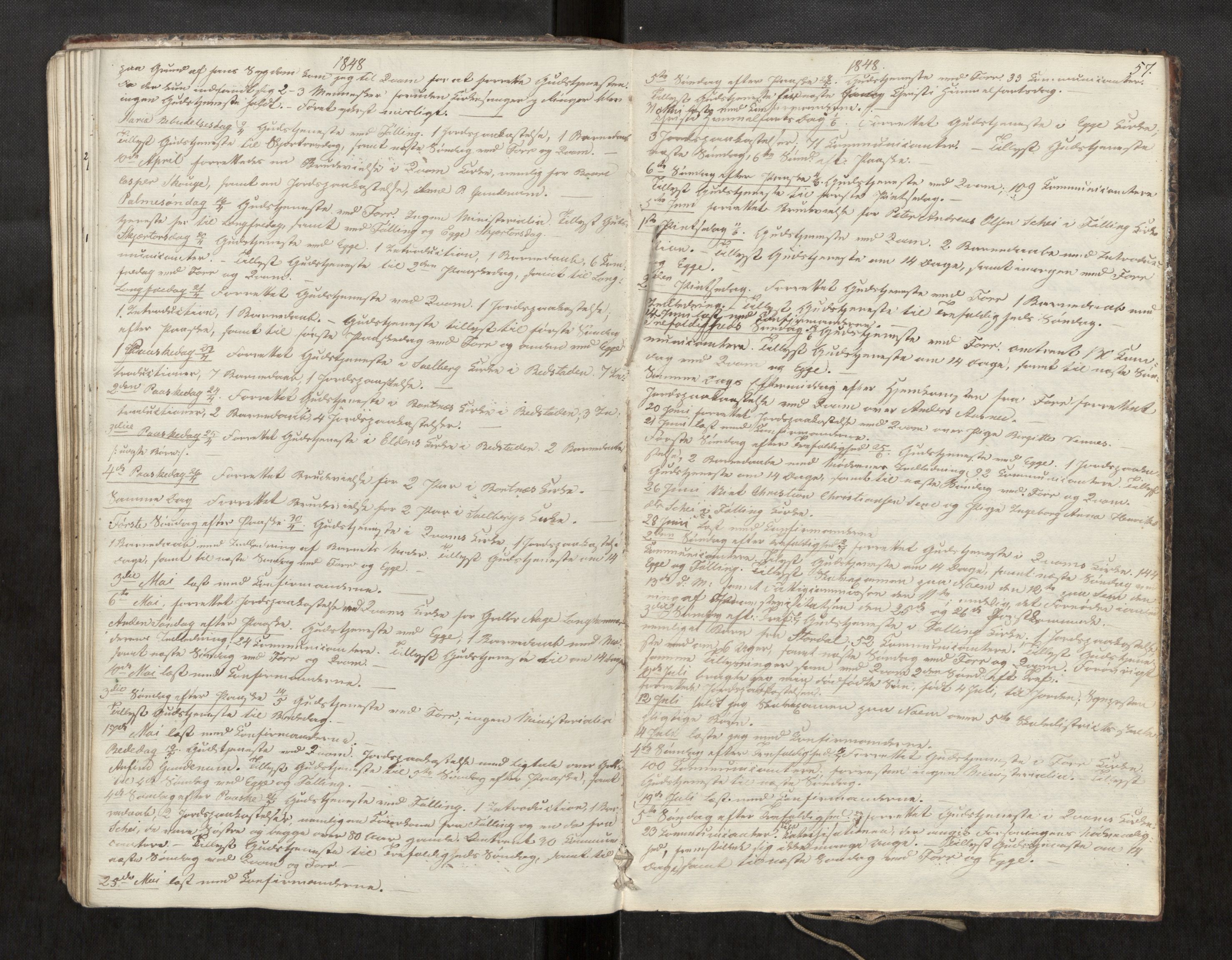 Stod sokneprestkontor, AV/SAT-A-1164/2/I/I1/I1d/L0001: Residerende kapellans bok nr. 1, 1827-1849, s. 57