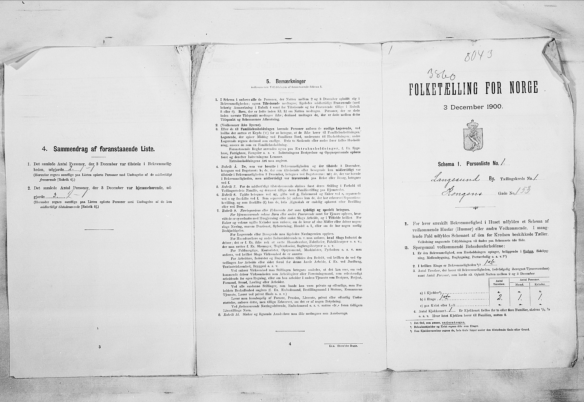 SAKO, Folketelling 1900 for 0802 Langesund ladested, 1900, s. 16