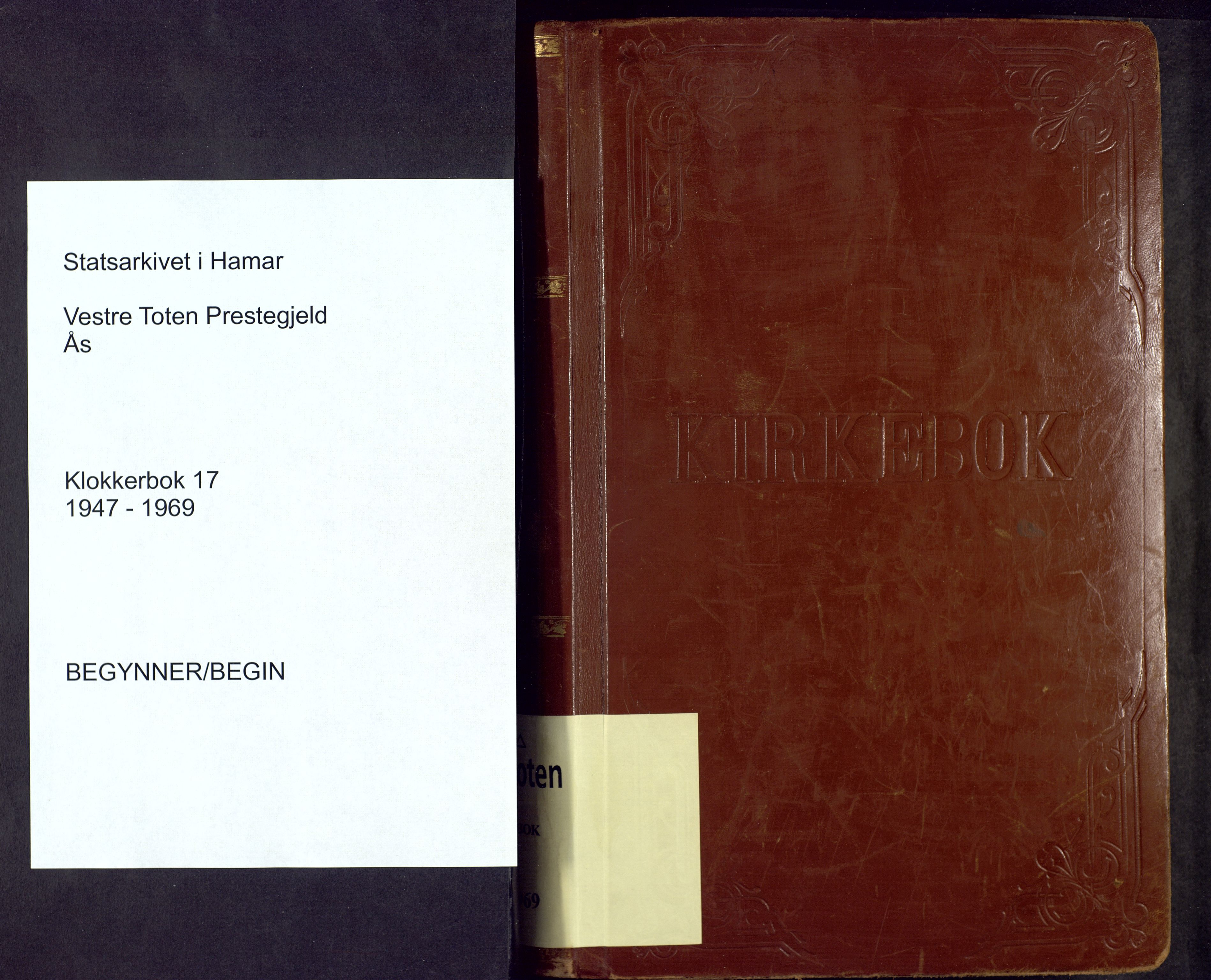 Vestre Toten prestekontor, AV/SAH-PREST-108/H/Ha/Hab/L0017: Klokkerbok nr. 17, 1947-1969