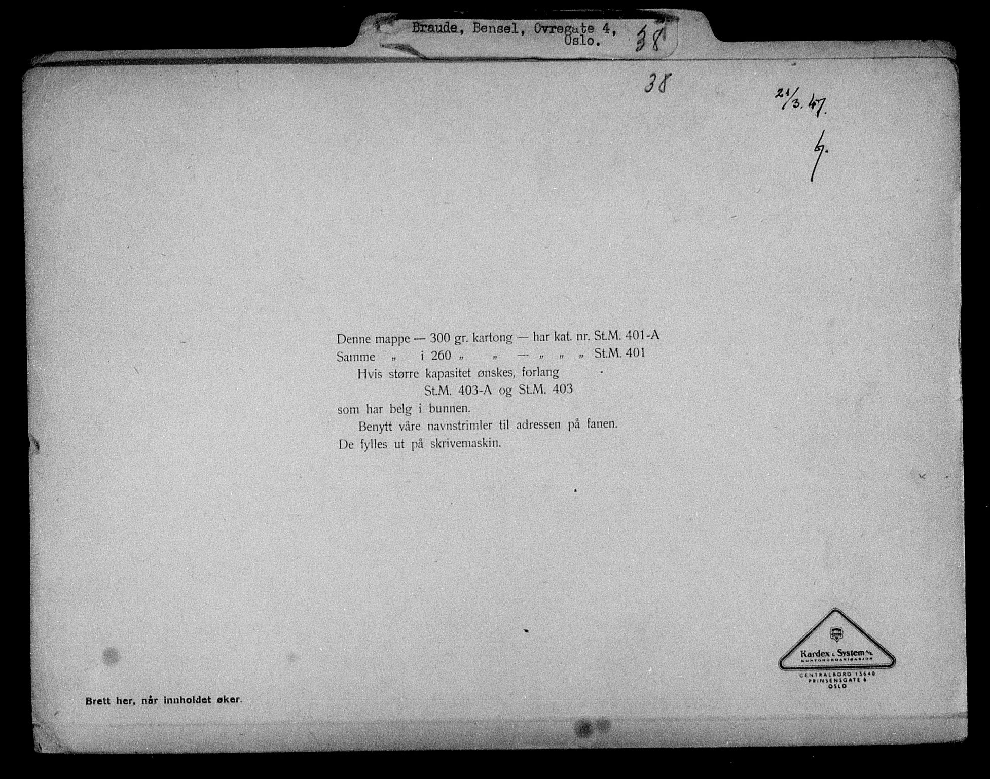 Justisdepartementet, Tilbakeføringskontoret for inndratte formuer, AV/RA-S-1564/H/Hc/Hcc/L0927: --, 1945-1947, s. 472