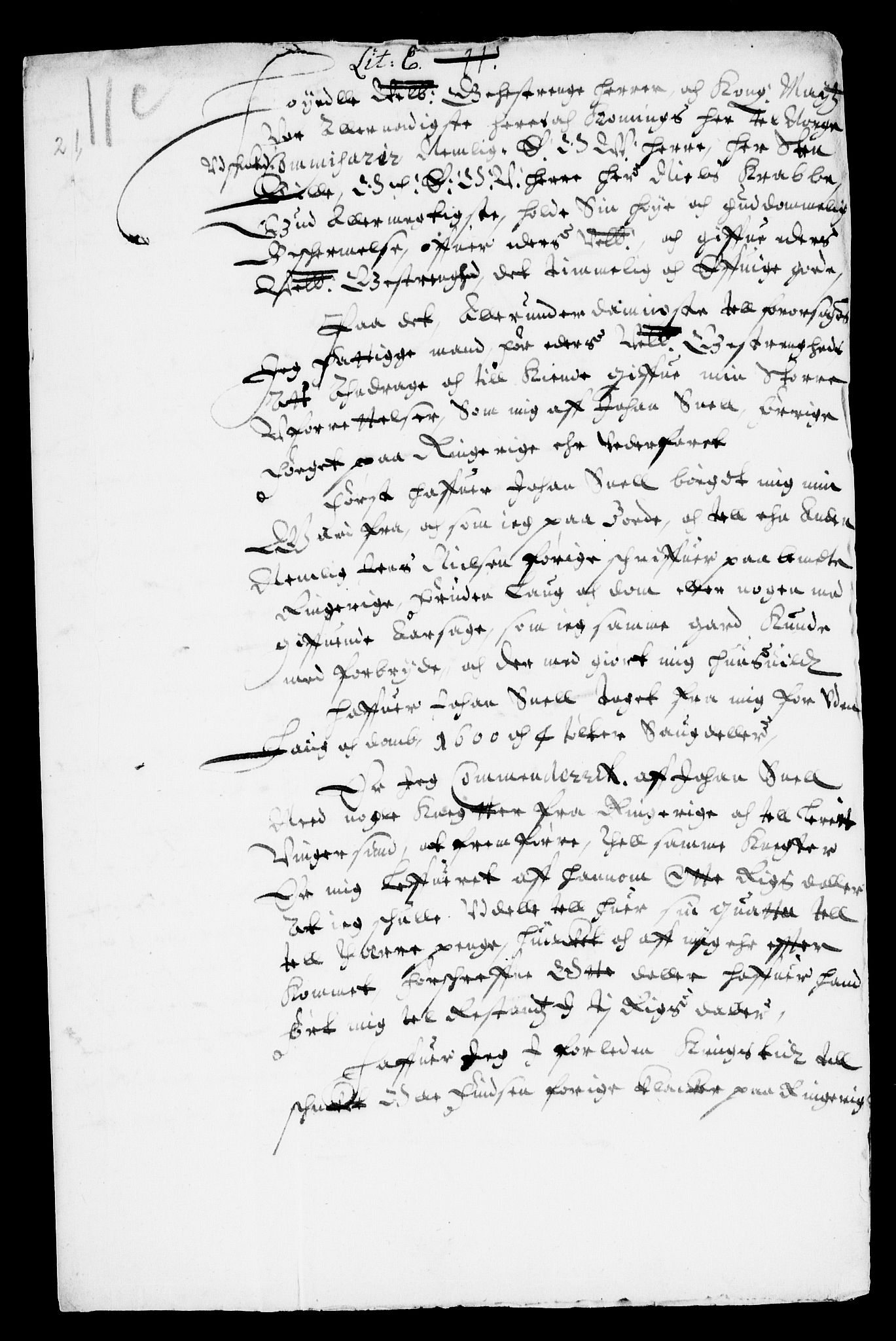 Danske Kanselli, Skapsaker, AV/RA-EA-4061/F/L0007: Skap 8, pakke 150A, litra A-V, 1644-1651, s. 28